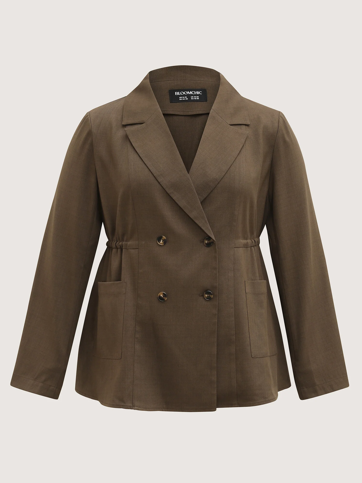 Adjustable Waistline Relaxed Fit Blazer - Image 8