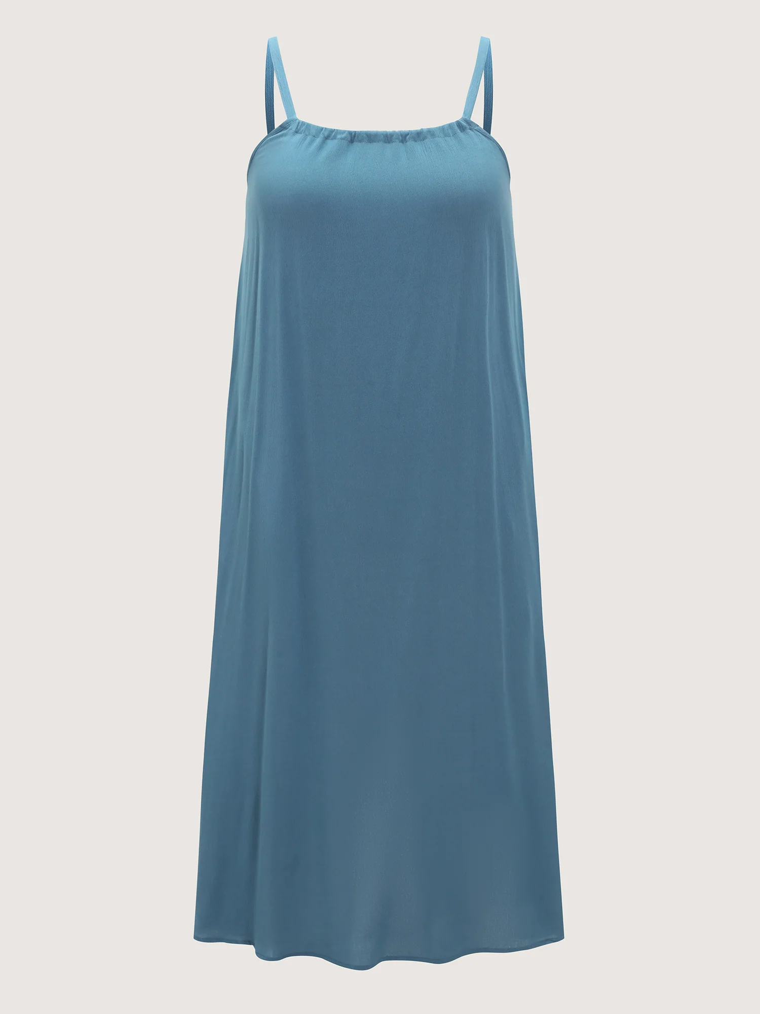 Backless Flowy Cami Plain Midi Dress - Image 8
