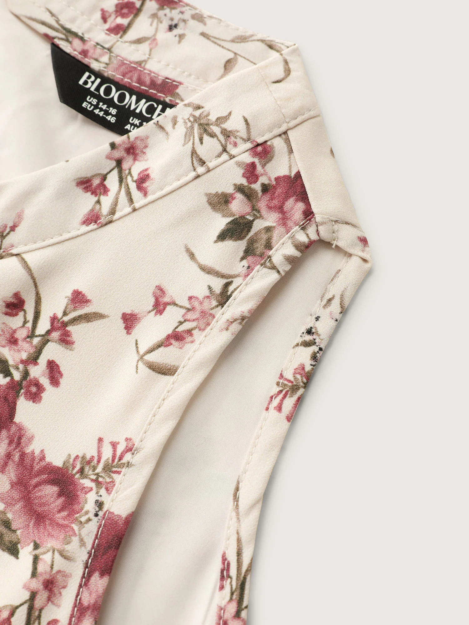 Blooming Floral Layered Hem Cut-Out Shoulder Blouse - Image 5