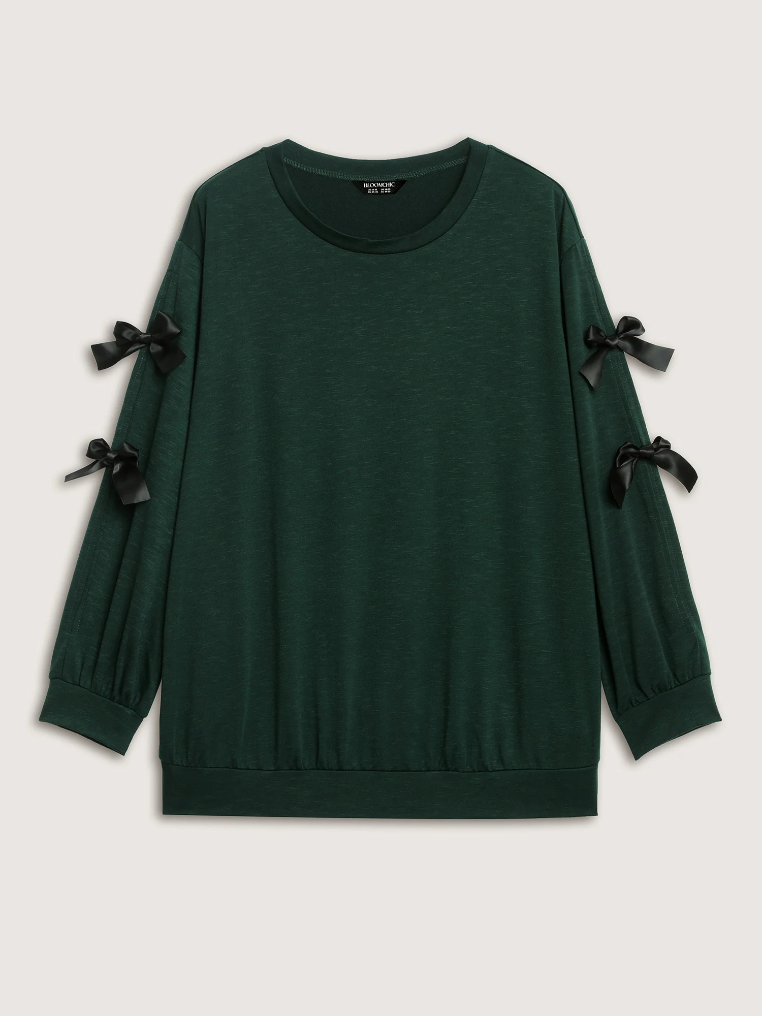 Bow-Knot Sleeve Cut-Out Sweatshirt - Image 7