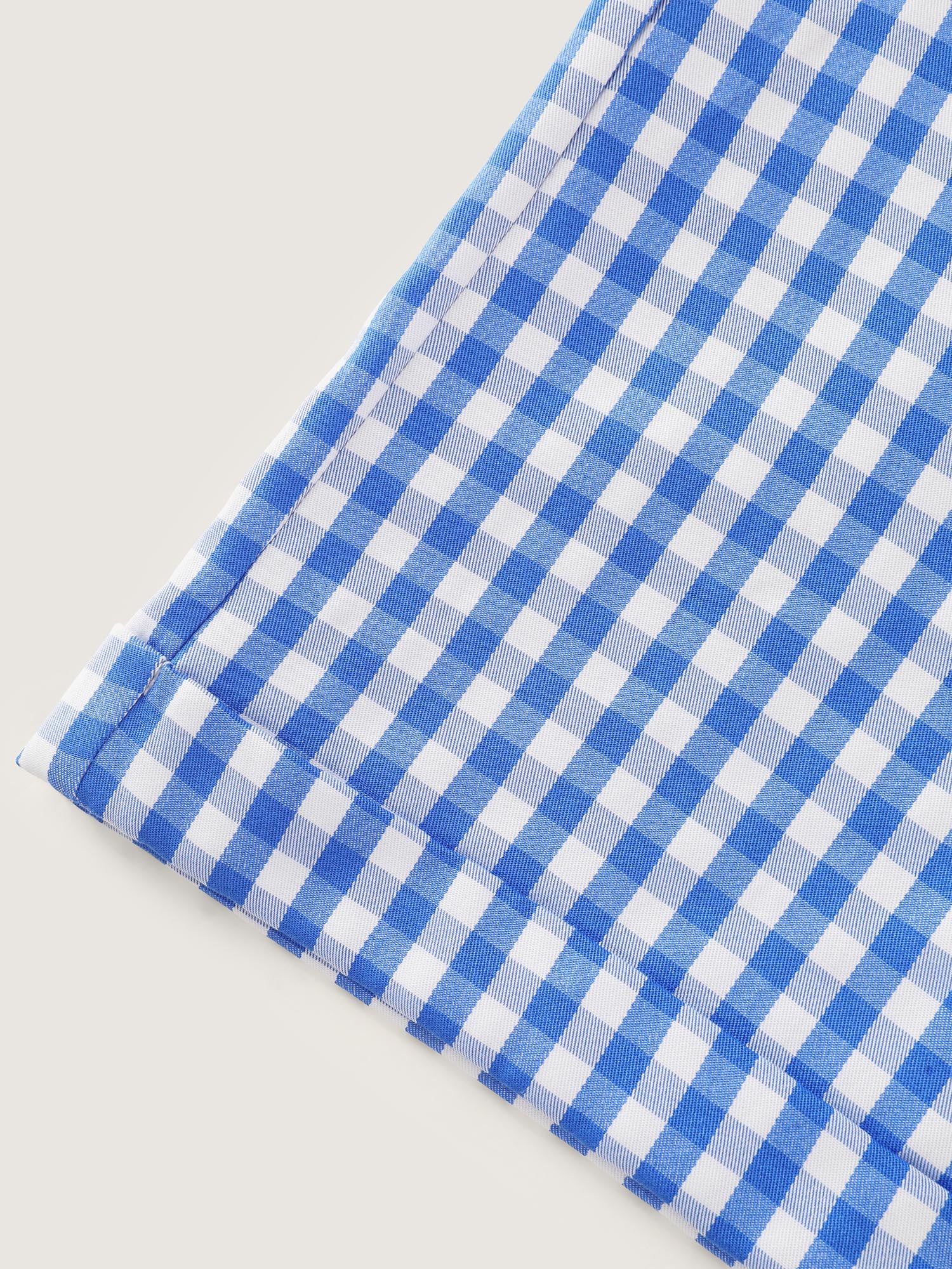 Check Print Bow-Tie Waist Shorts - Image 7