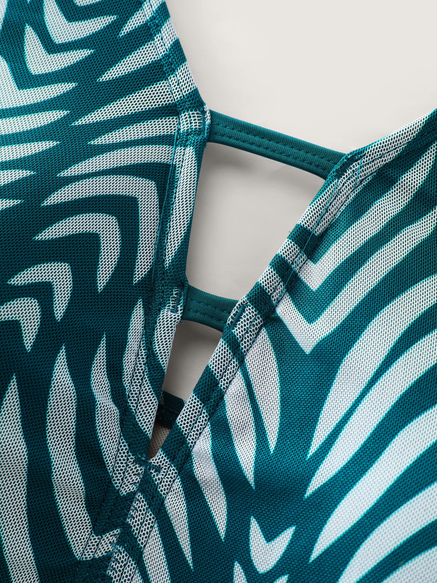 Chevron Print Flowy V-Neck Pocket Swim Dress - Image 6
