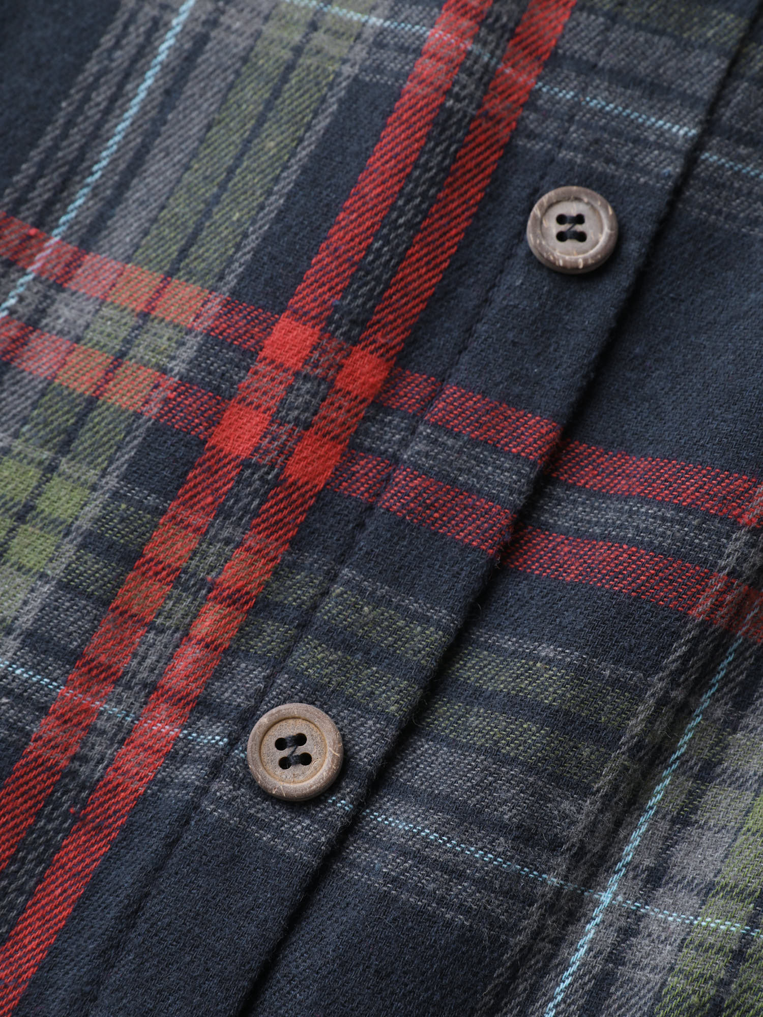 Plaid Button Detail Pocket Belted Arc Hem Dress - Image 6