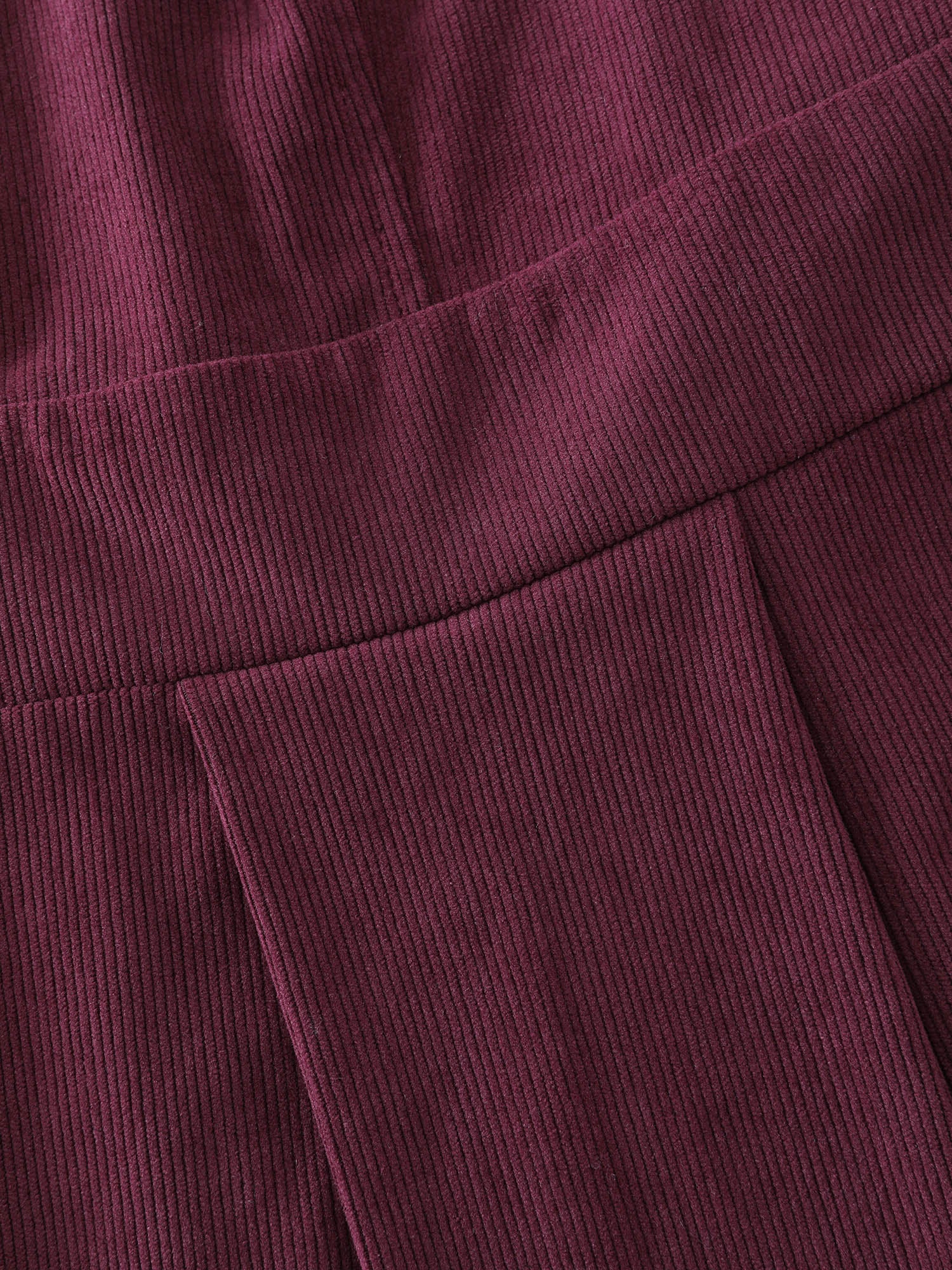 Corduroy Stretchy Waist V-Neck Mini Dress - Image 26
