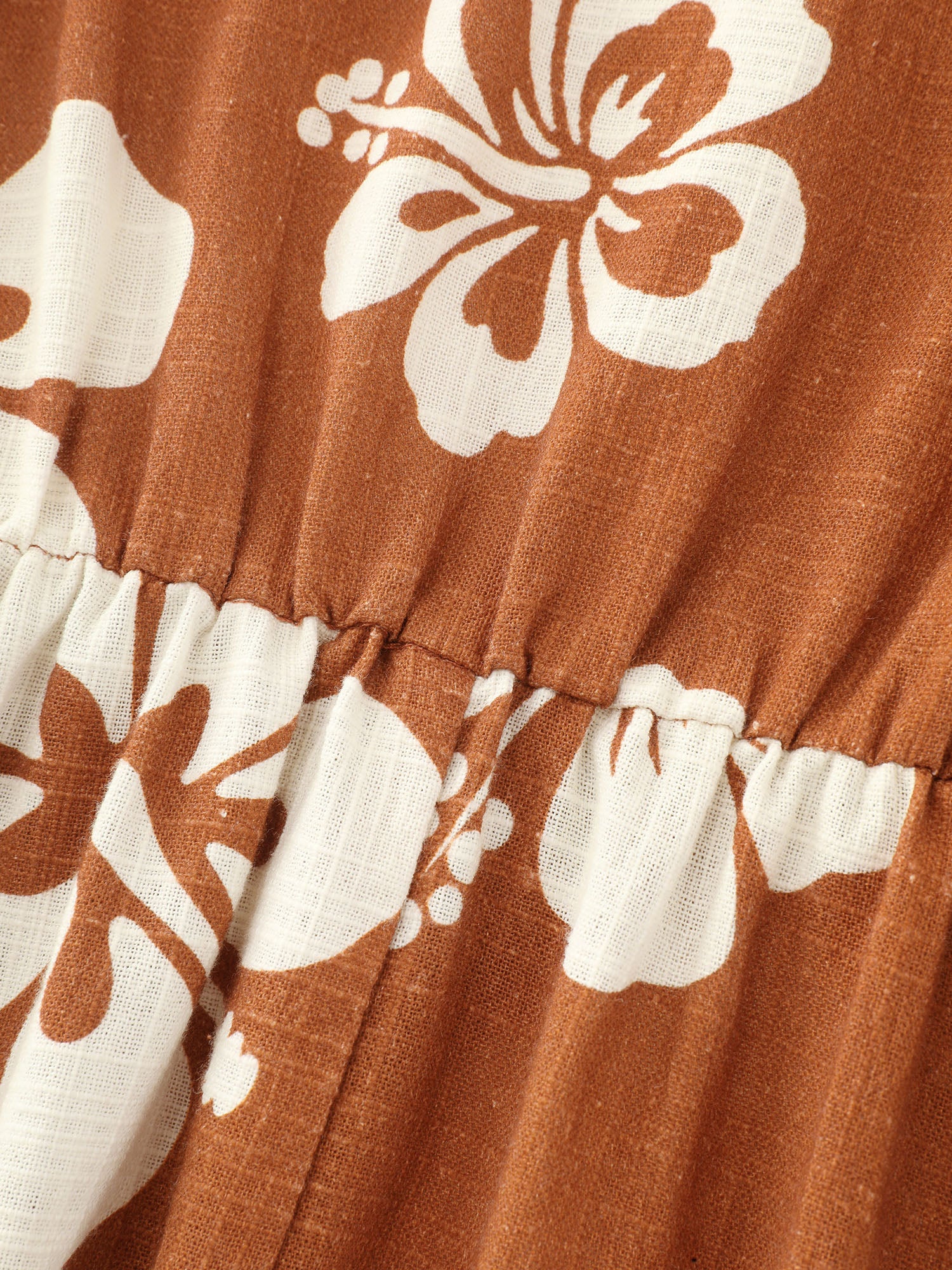 Cotton Floral Print Sweetheart Neckline Midi Dress - Image 6