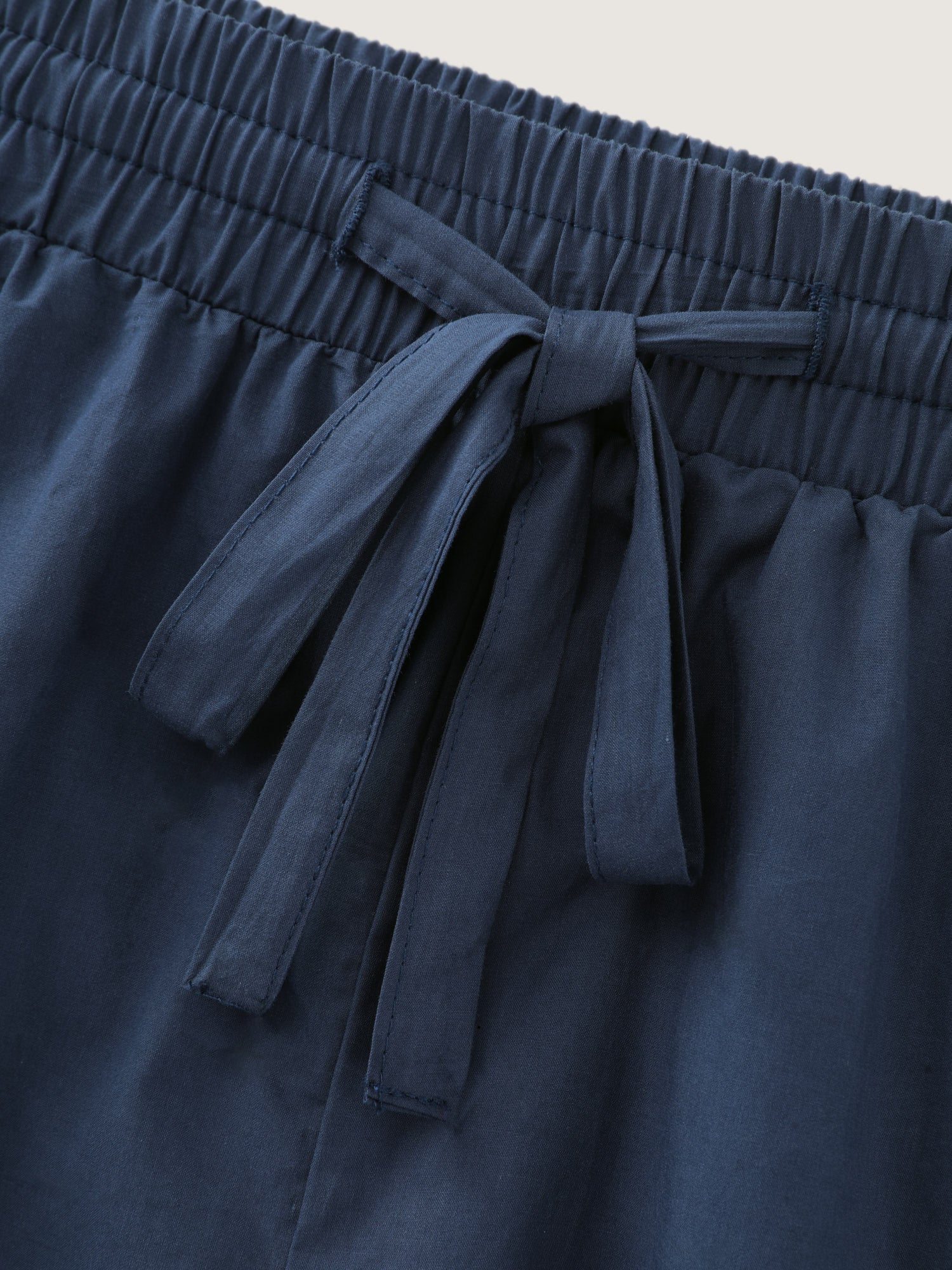 Cotton Gingham Print Contrast Hem Shorts - Image 6