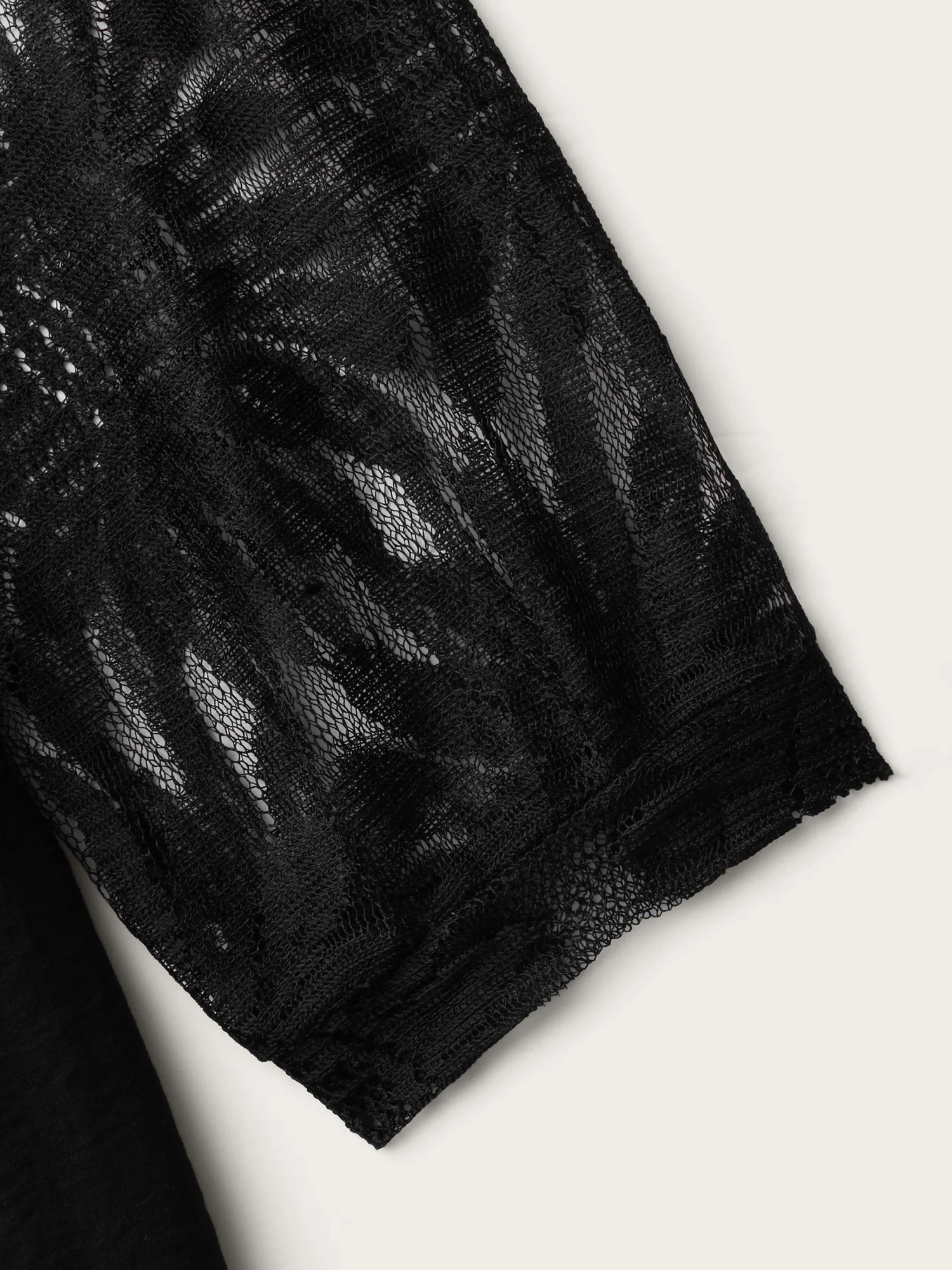 Crochet Lace Mesh Mock Neck Jumpsuit - Image 6