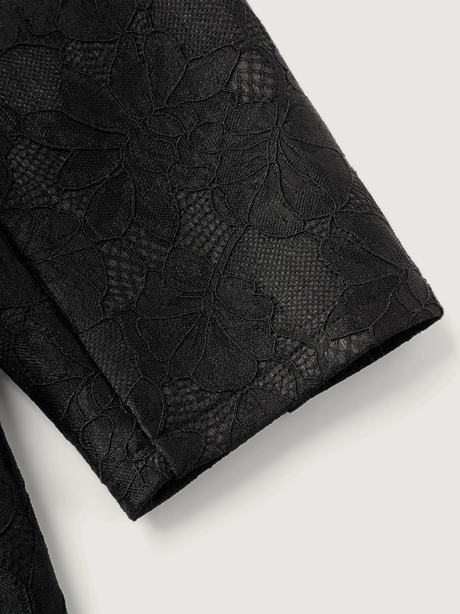 Lace Mesh Pocket Zipper Jacket - Image 6