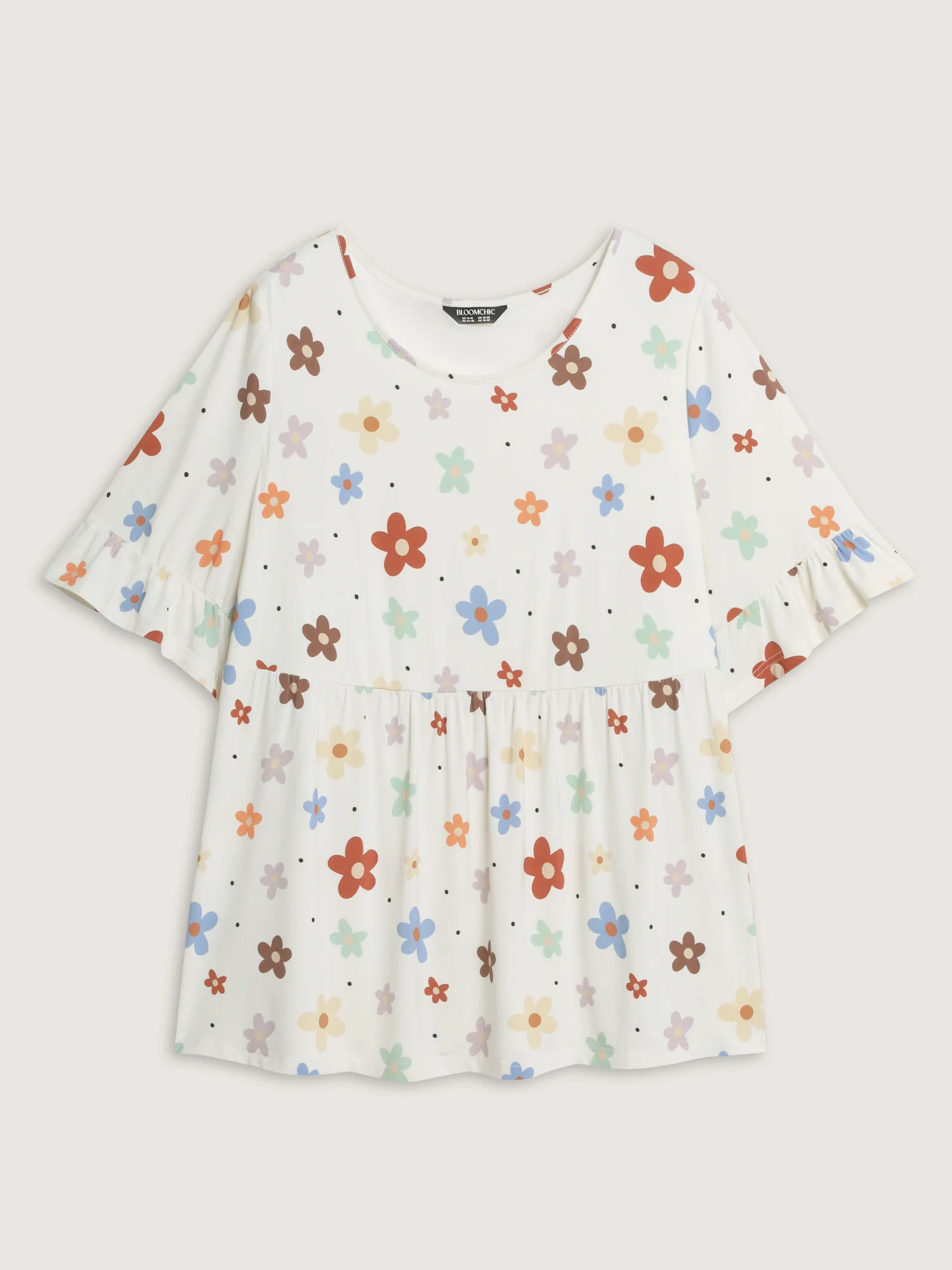 Floral Print Stretchy Knit Top - Image 8