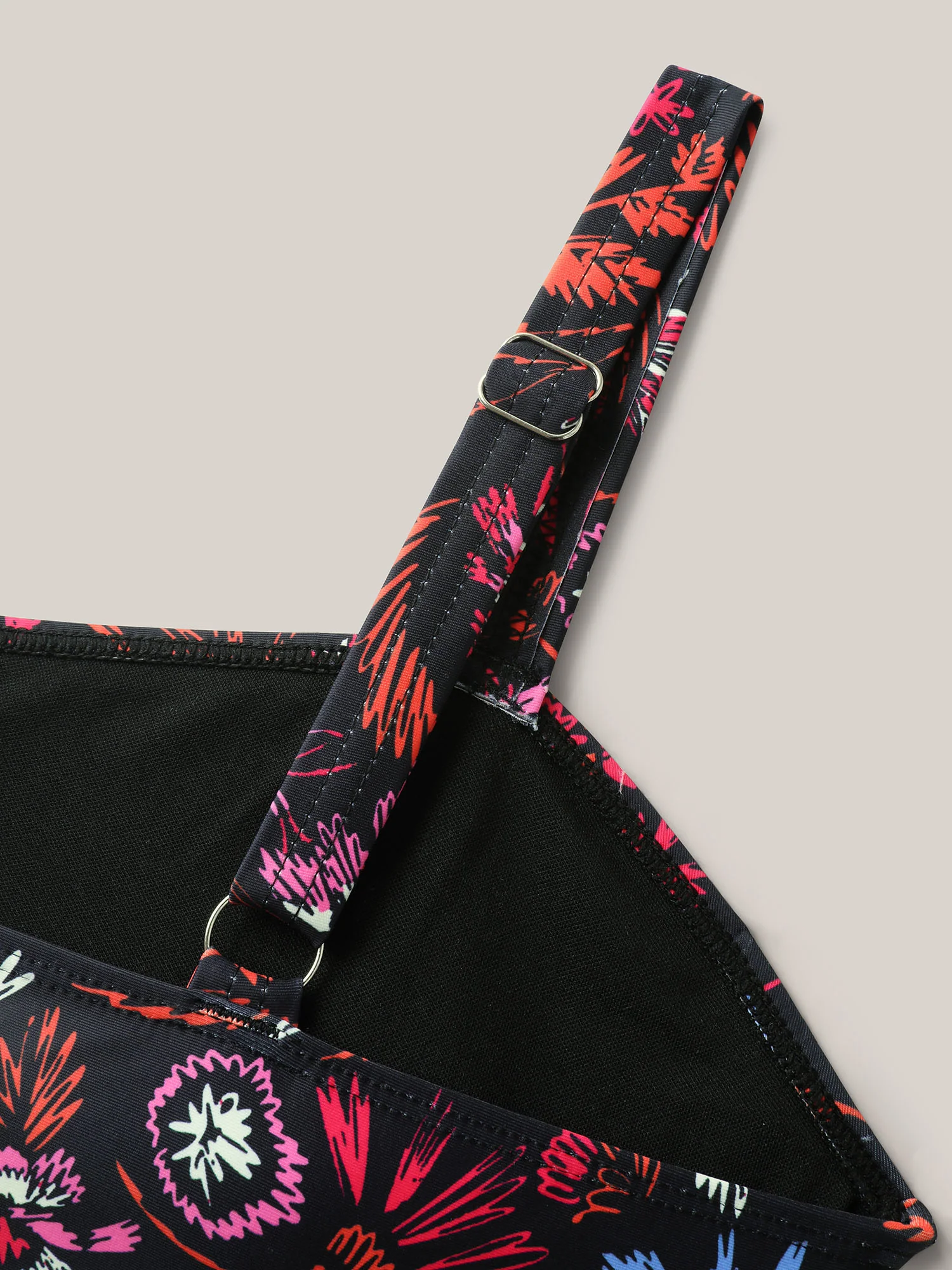 Floral Print Twist Front Swim Top - Image 7