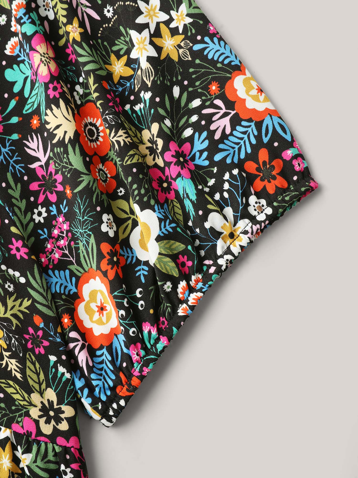 Floral Square Neck Fit and Flare Blouse - Image 6