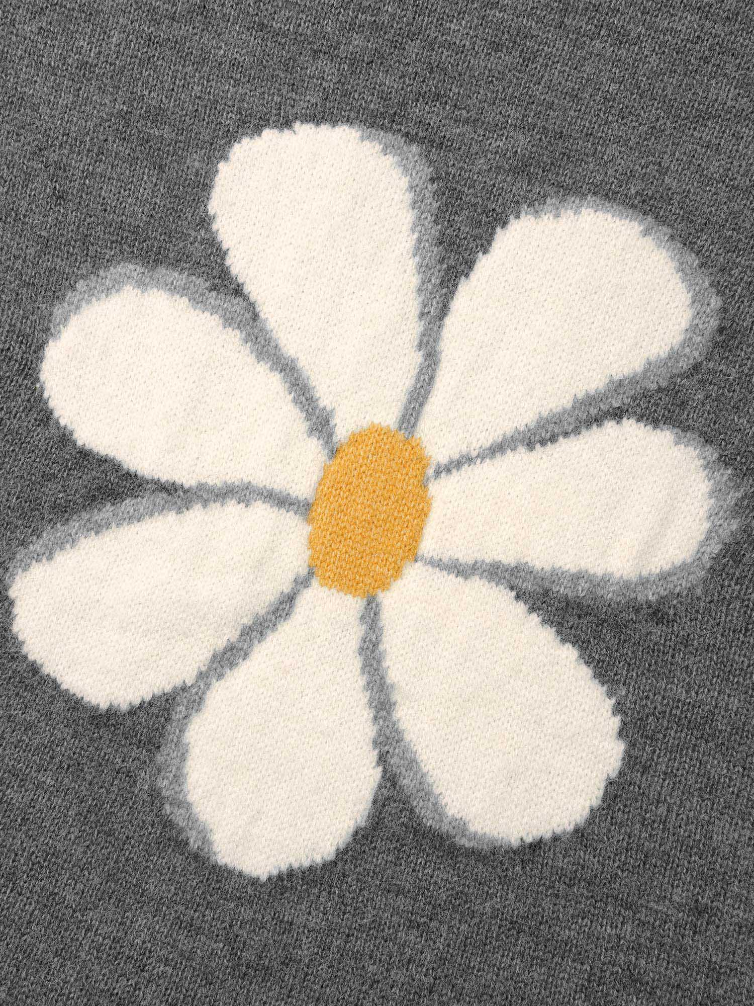 Floral Textured Crew Neck Pullover - Image 11