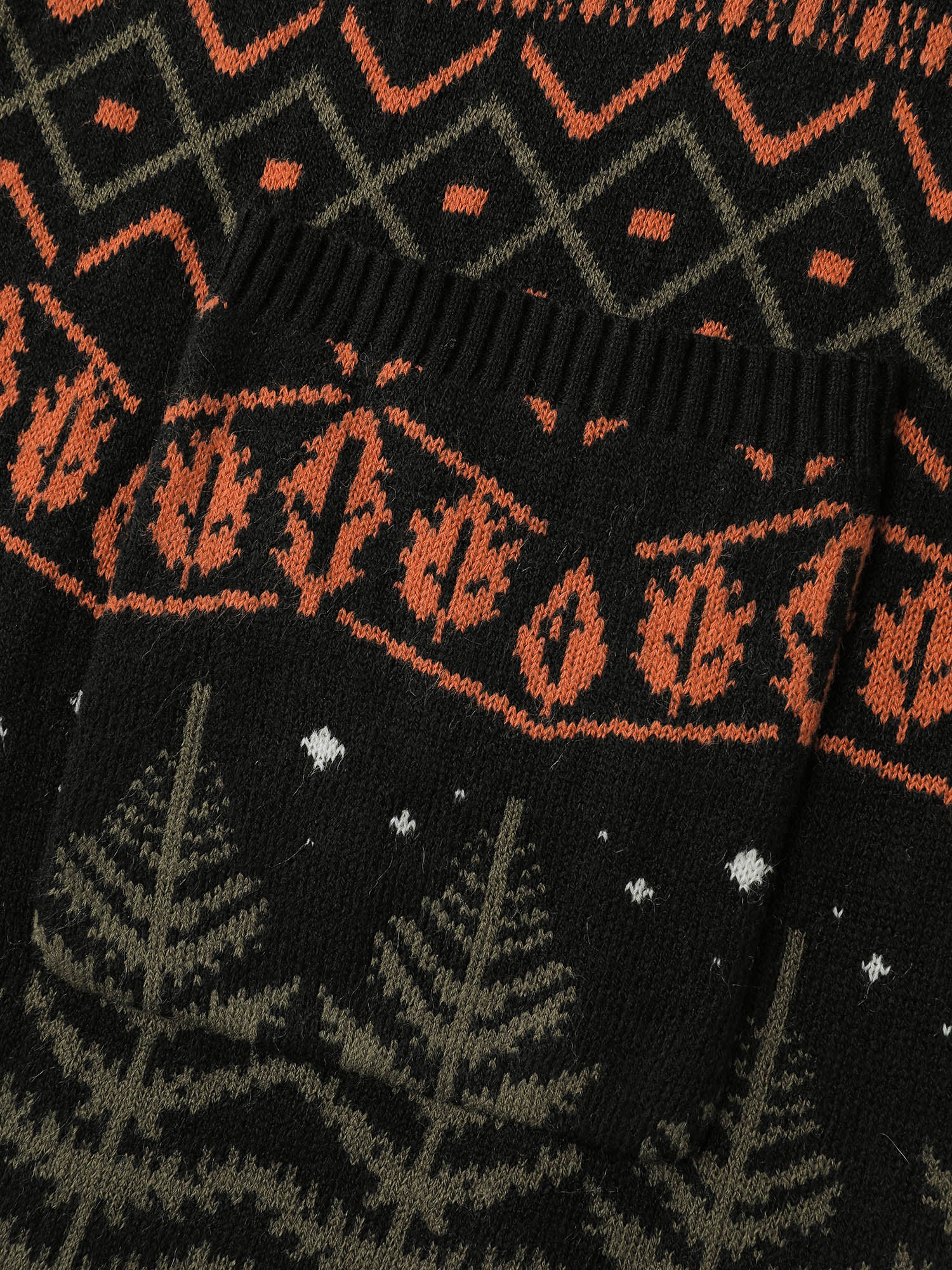 Fox in Forest Contrast Knit Cardigan - Image 14