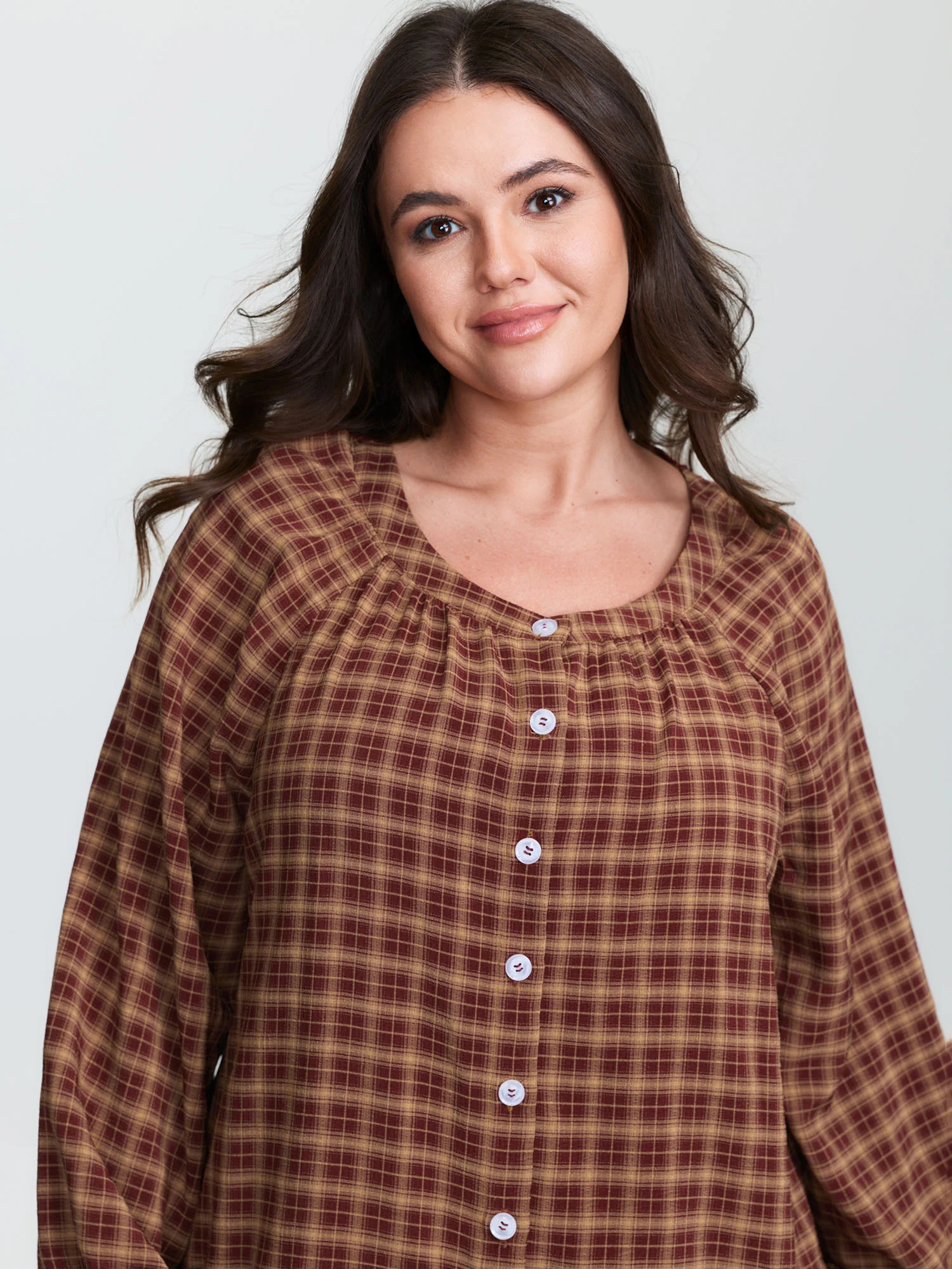 Gingham Print Ruffled Hem Co-Ord Pajama Set - Image 16
