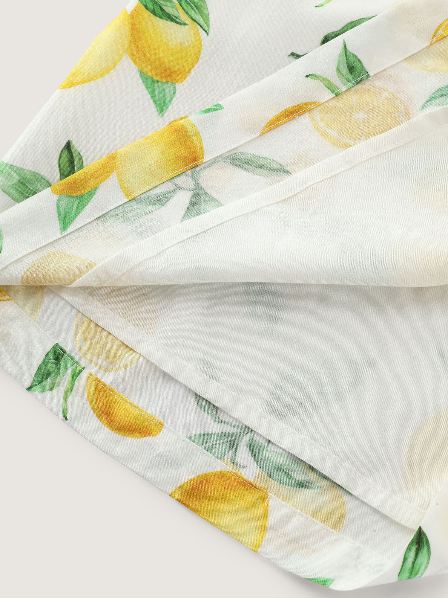 Hand-Painted Lemon Print Pockets Shorts - Image 7