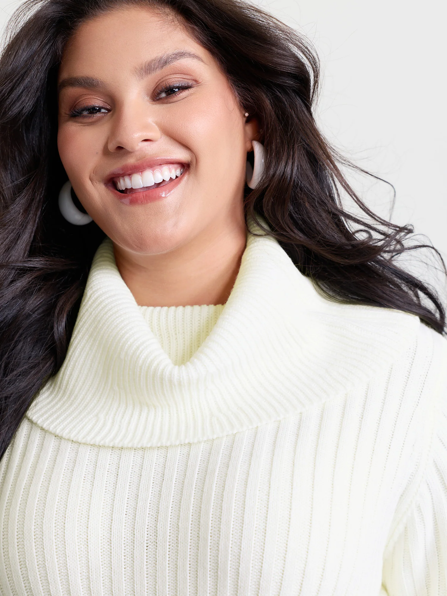 High Turtleneck Textured Sweater Dress - Image 8