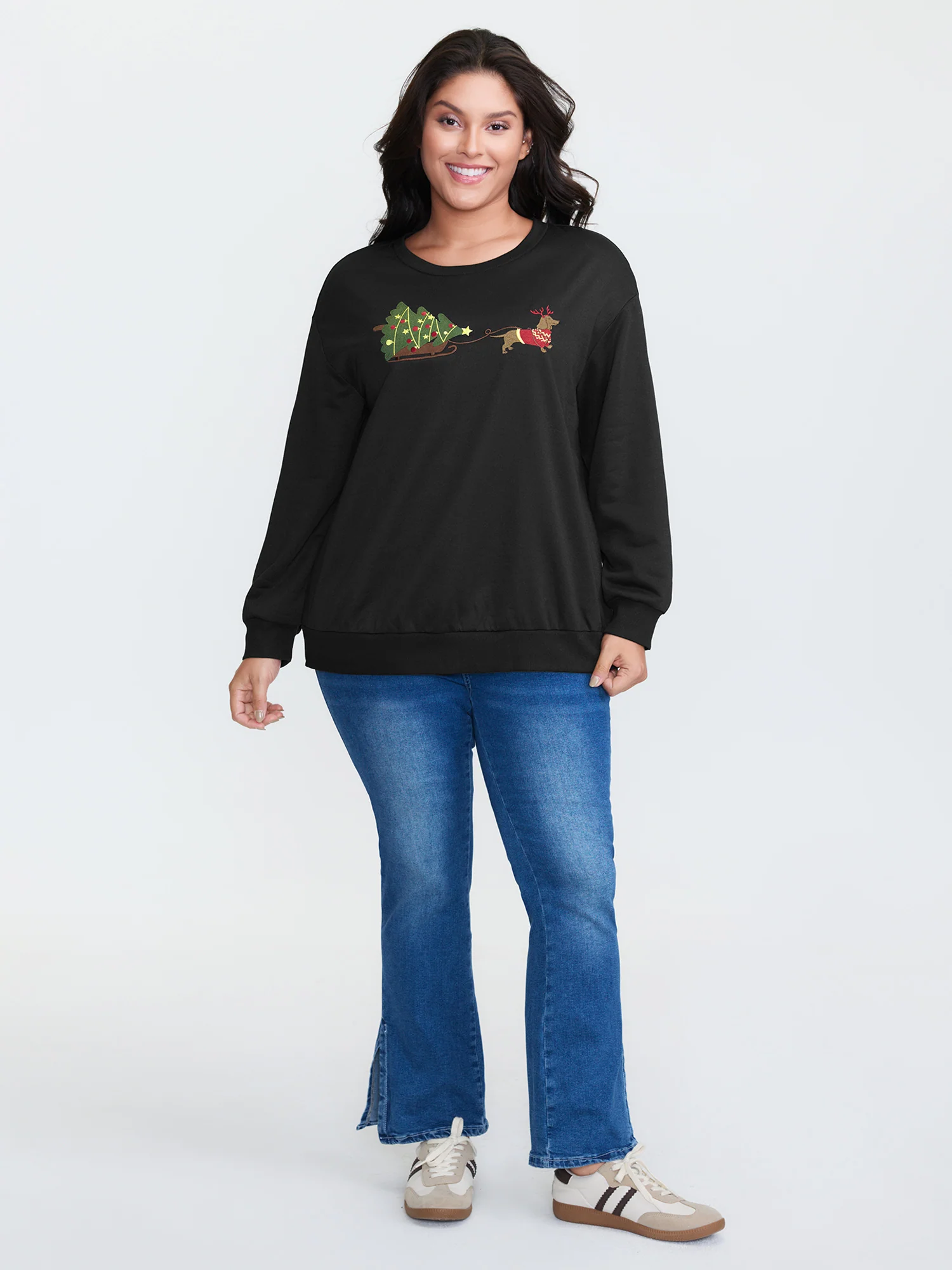 Holiday Gifts Embroidered Heather Sweatshirt - Image 10