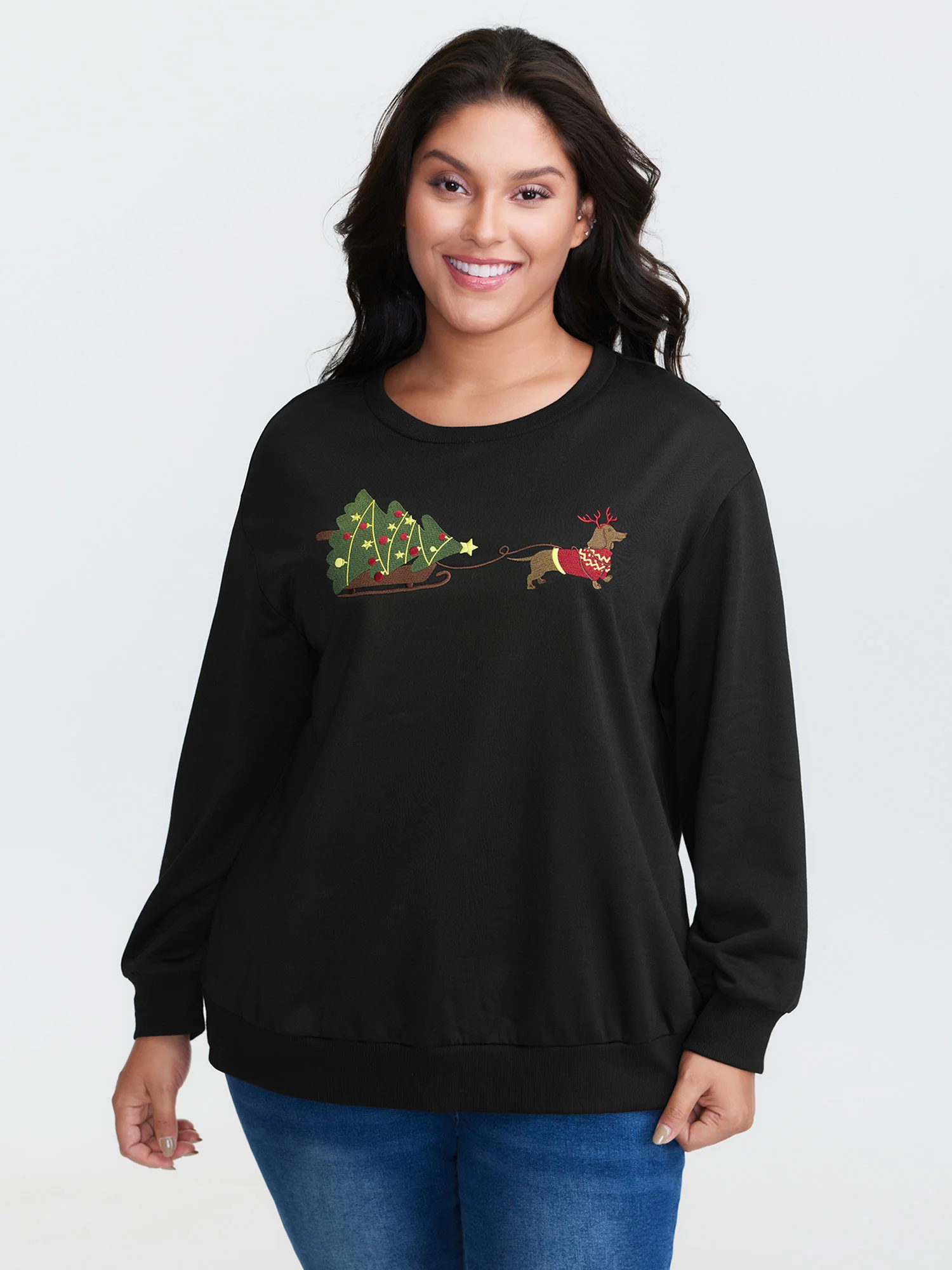 Holiday Gifts Embroidered Heather Sweatshirt - Image 9