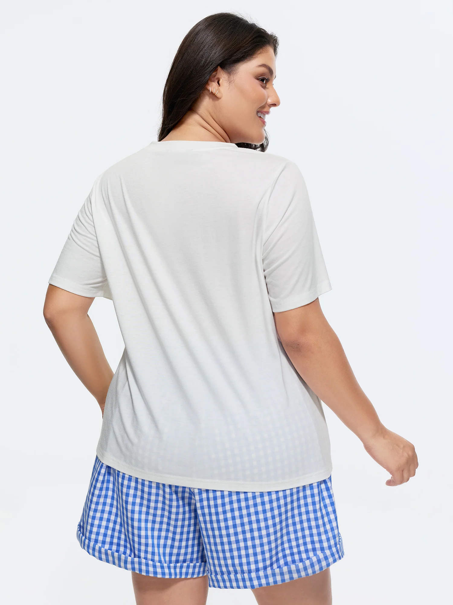Supersoft Juicy Watermelon Embroidered Round Neck T-Shirt - Image 4