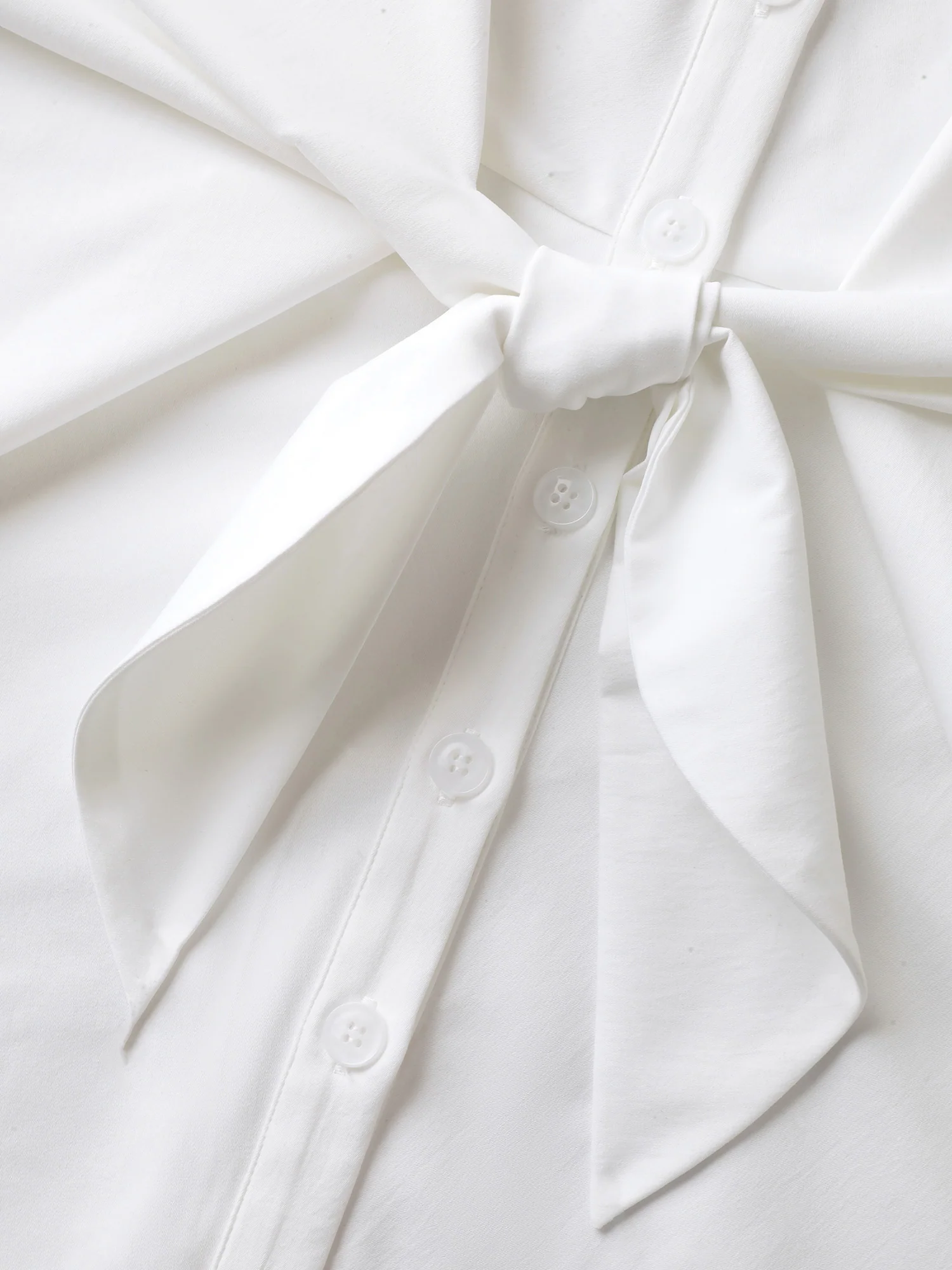 Knotted Front Asymmetrical Hem Blouse - Image 5