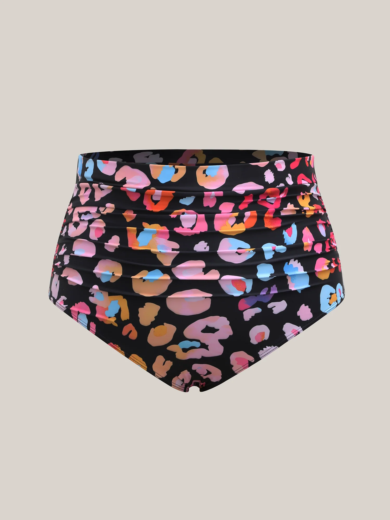 Leopard Print Ruched Tight-Fit Bikini Bottoms - Image 6