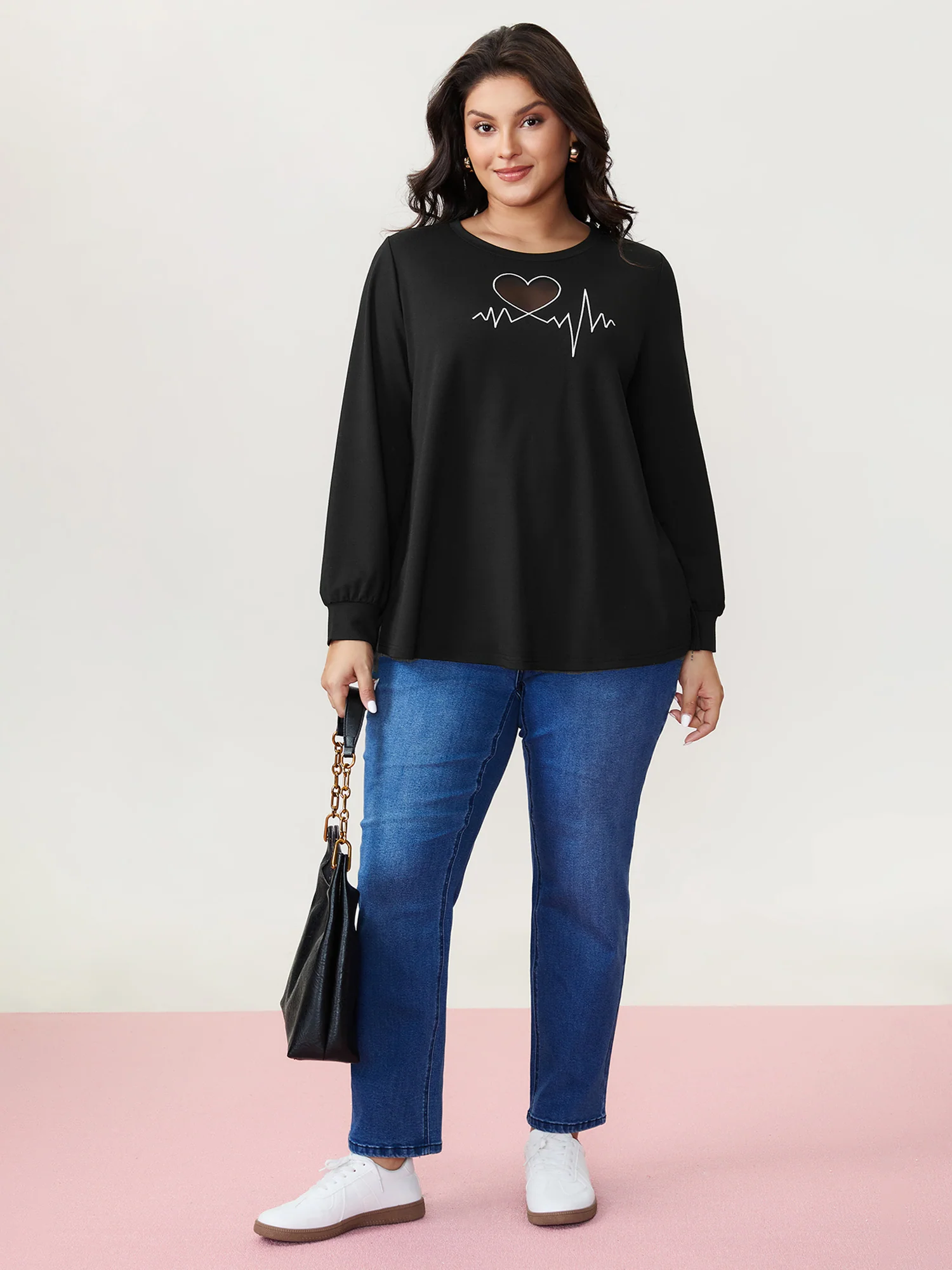 Love Notes Embroidery Cut-Out Sweatshirt - Image 2