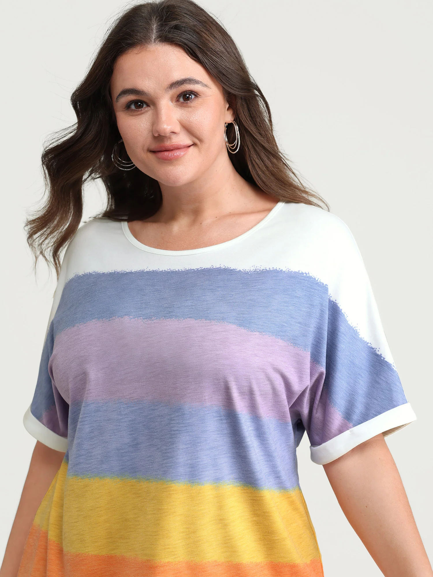 Multi-Color Supersoft Round Neck Knit Top - Image 2