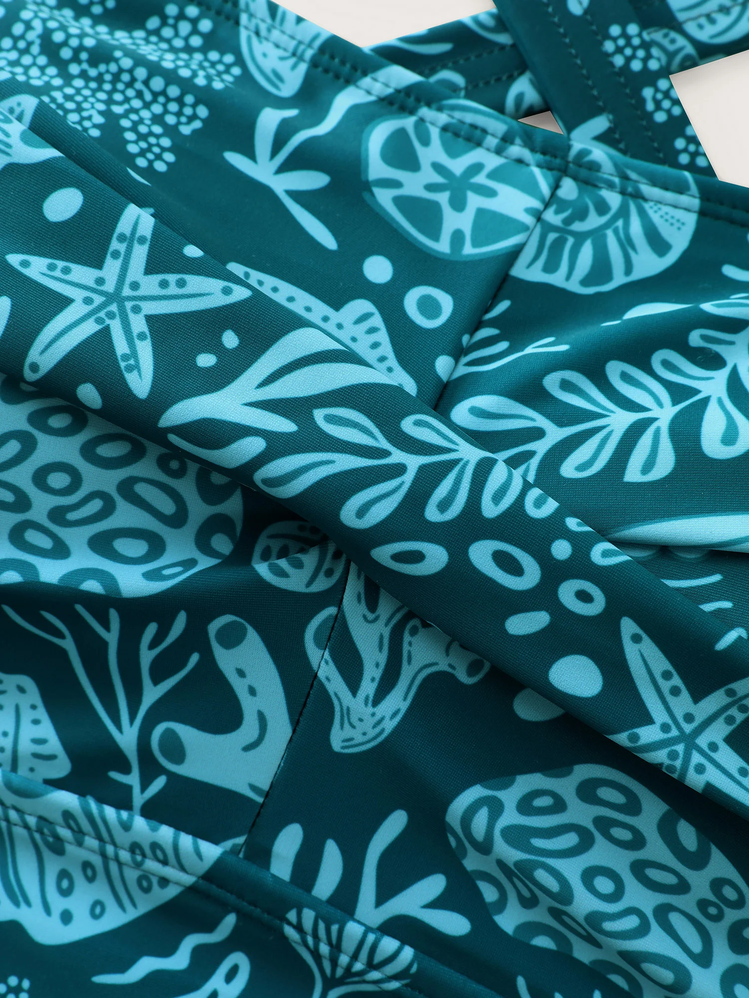 Ocean Pattern Twist Front One-Piece Swimsuit - Image 5