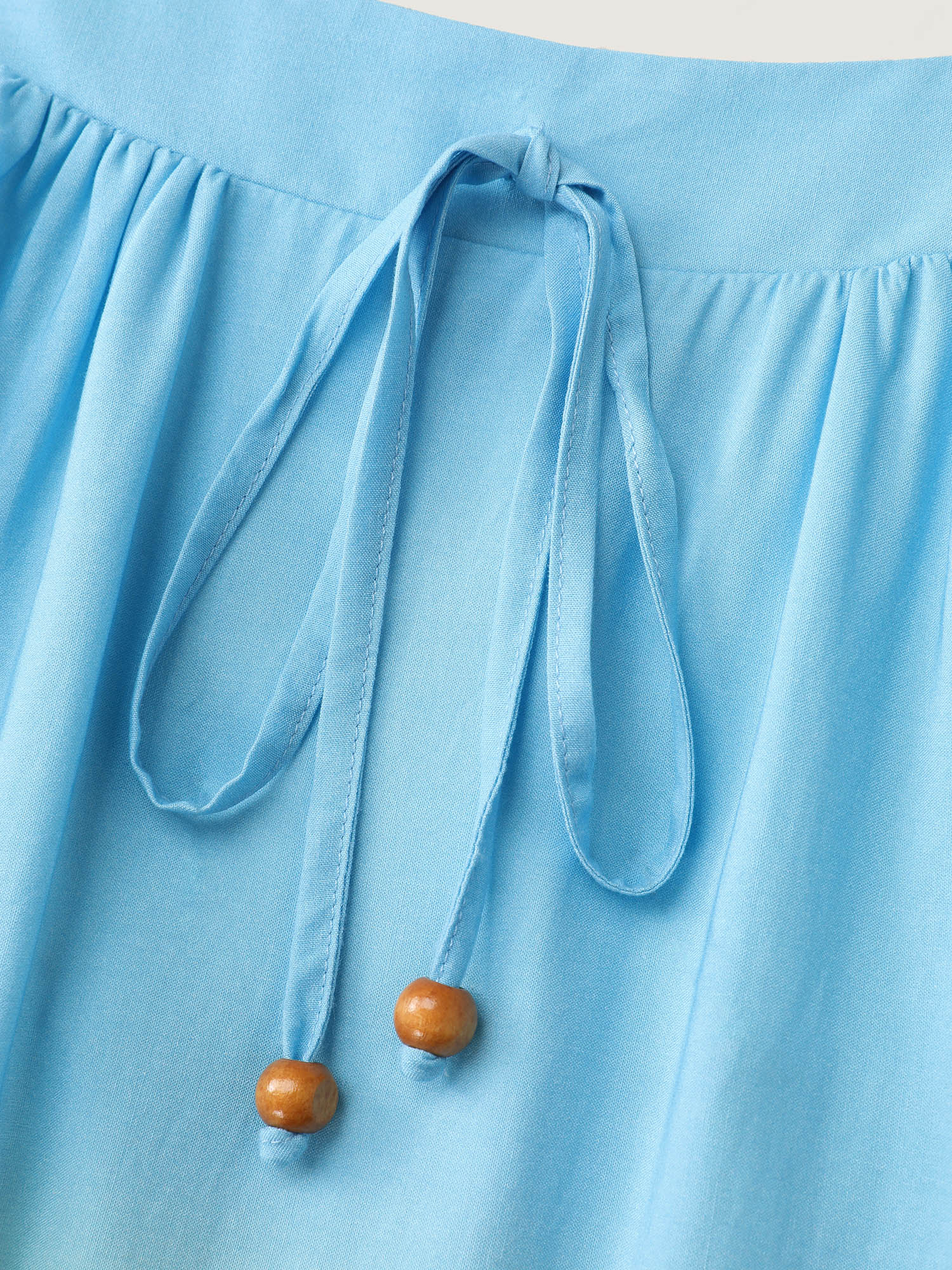 Ombre Drawstring Neckline Tiered Midi Dress - Image 5