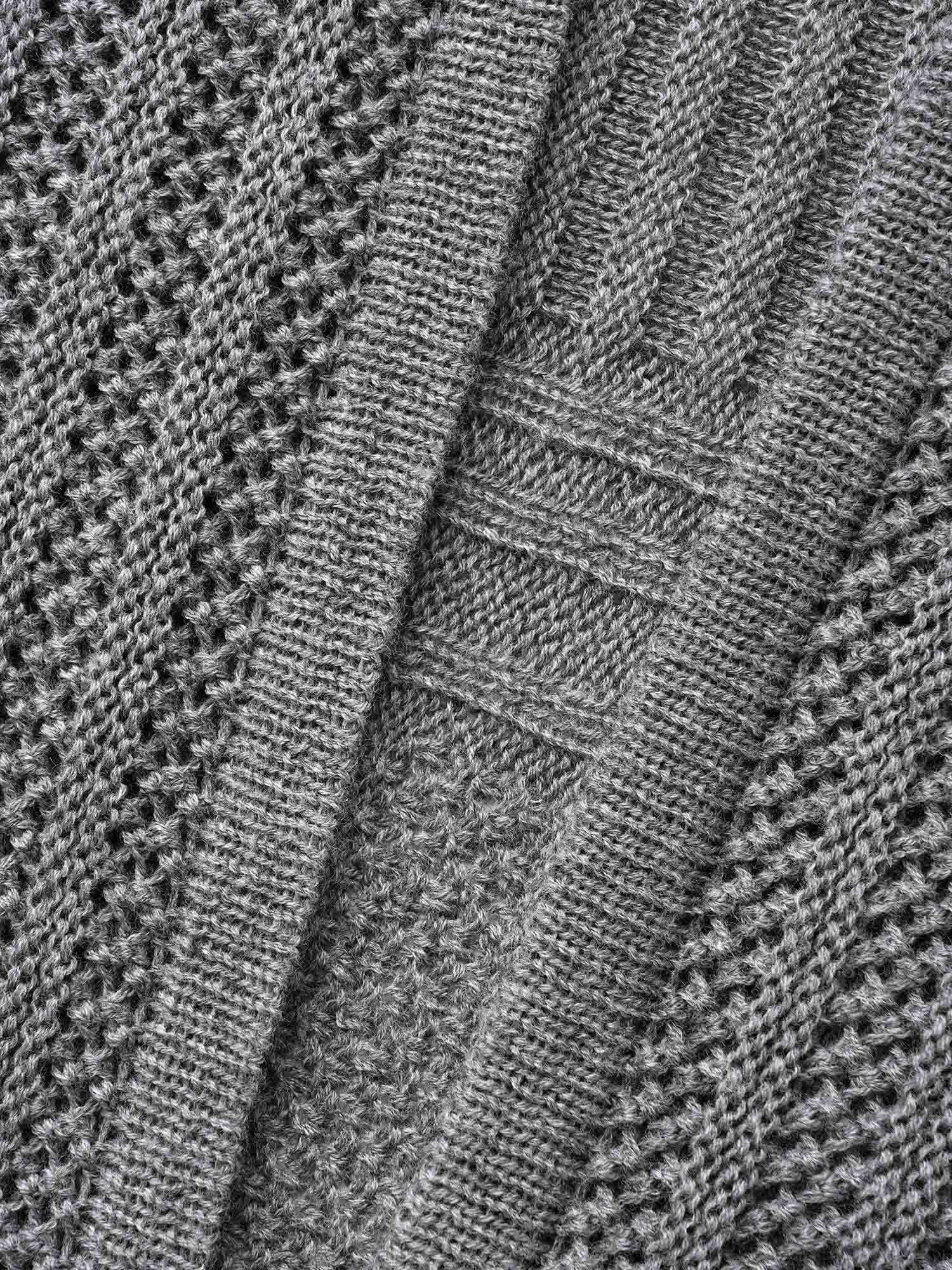 Plain Textured Kimono Collar Cardigan - Image 12