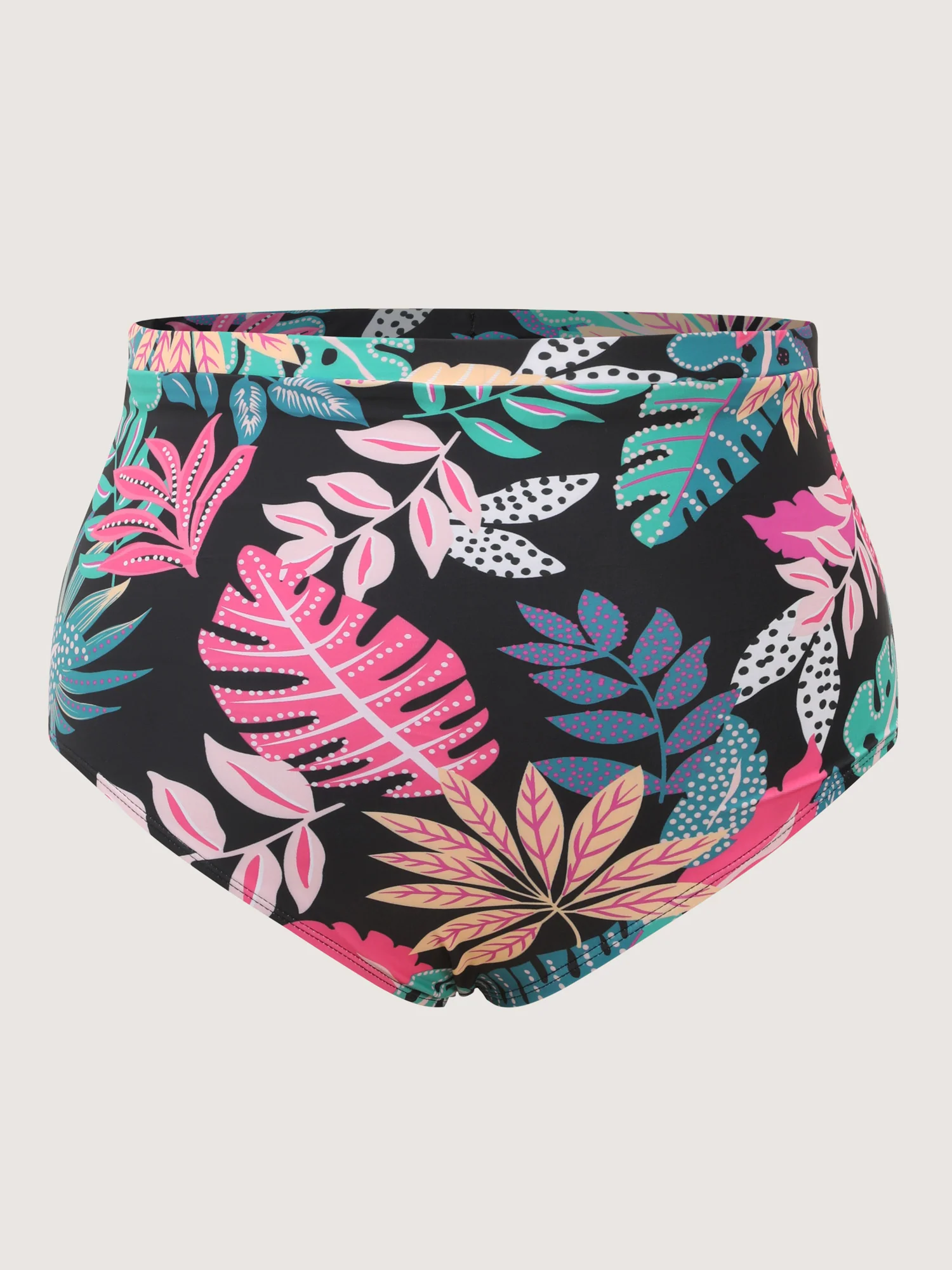 Playful Tropical Floral Print Pockets Swim Dress - Image 8