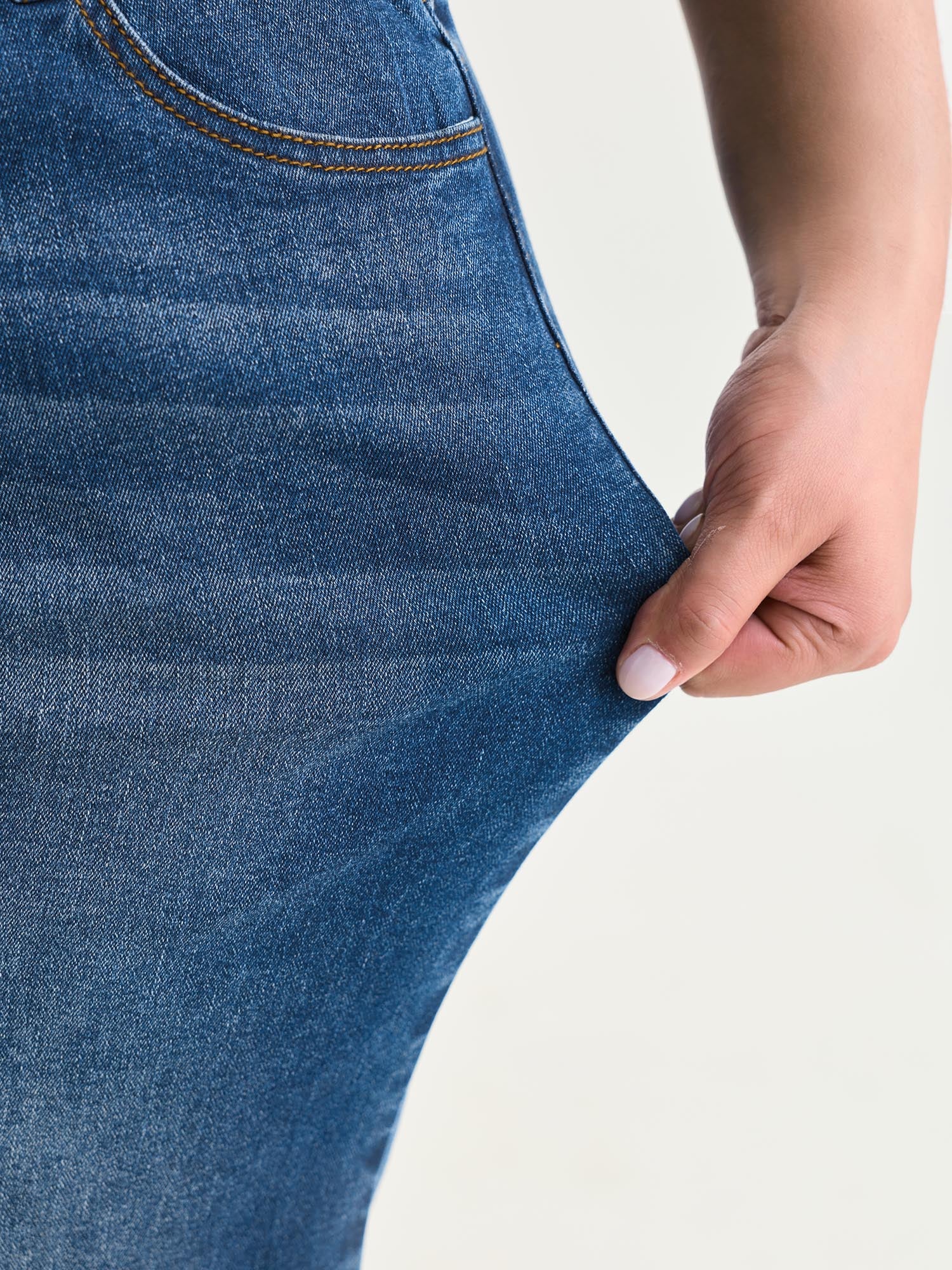 Pull-On Stretchy Denim Shorts - Image 4
