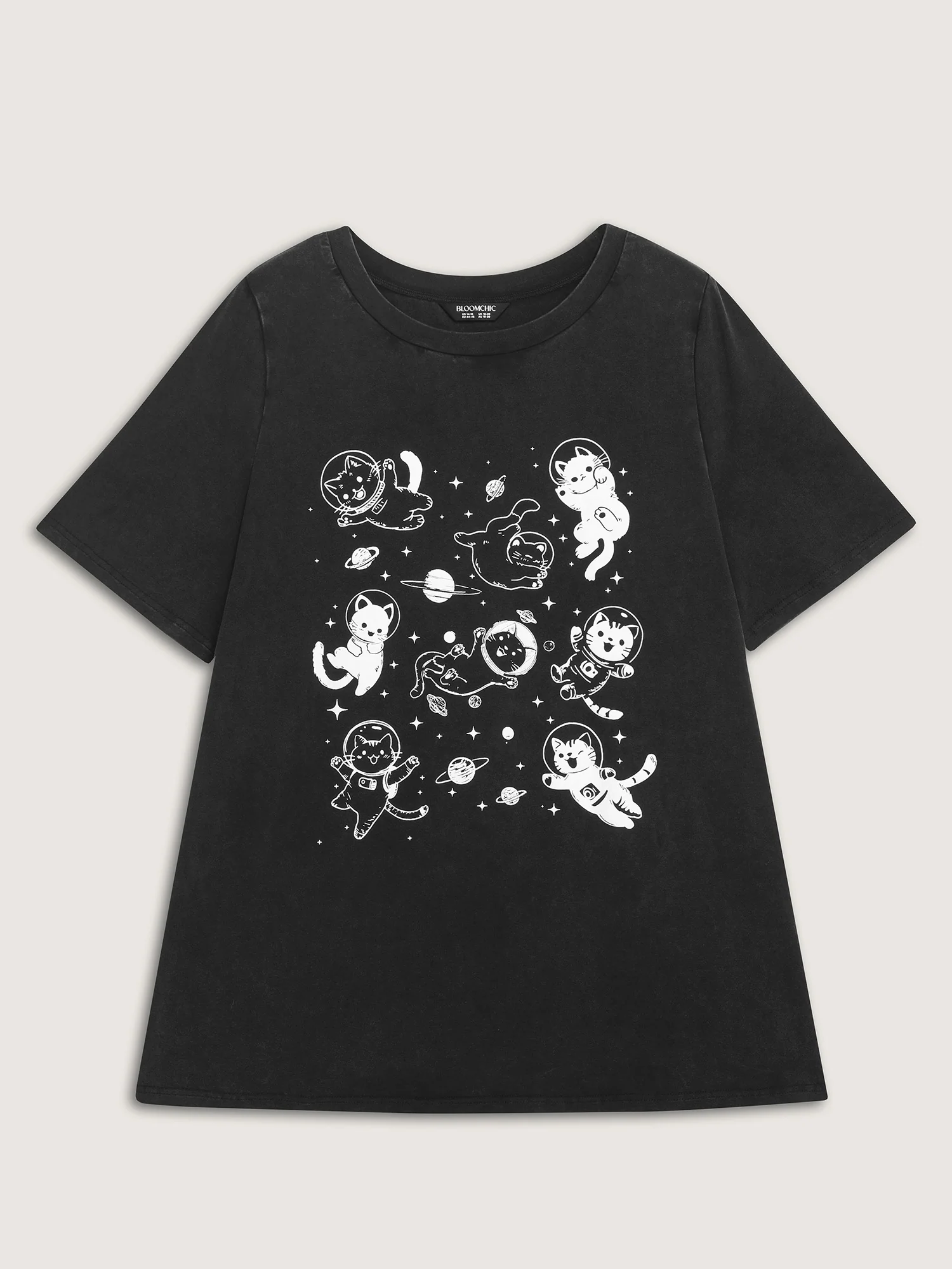 Pure Cotton Astronomer Cat Print T-Shirt - Image 7