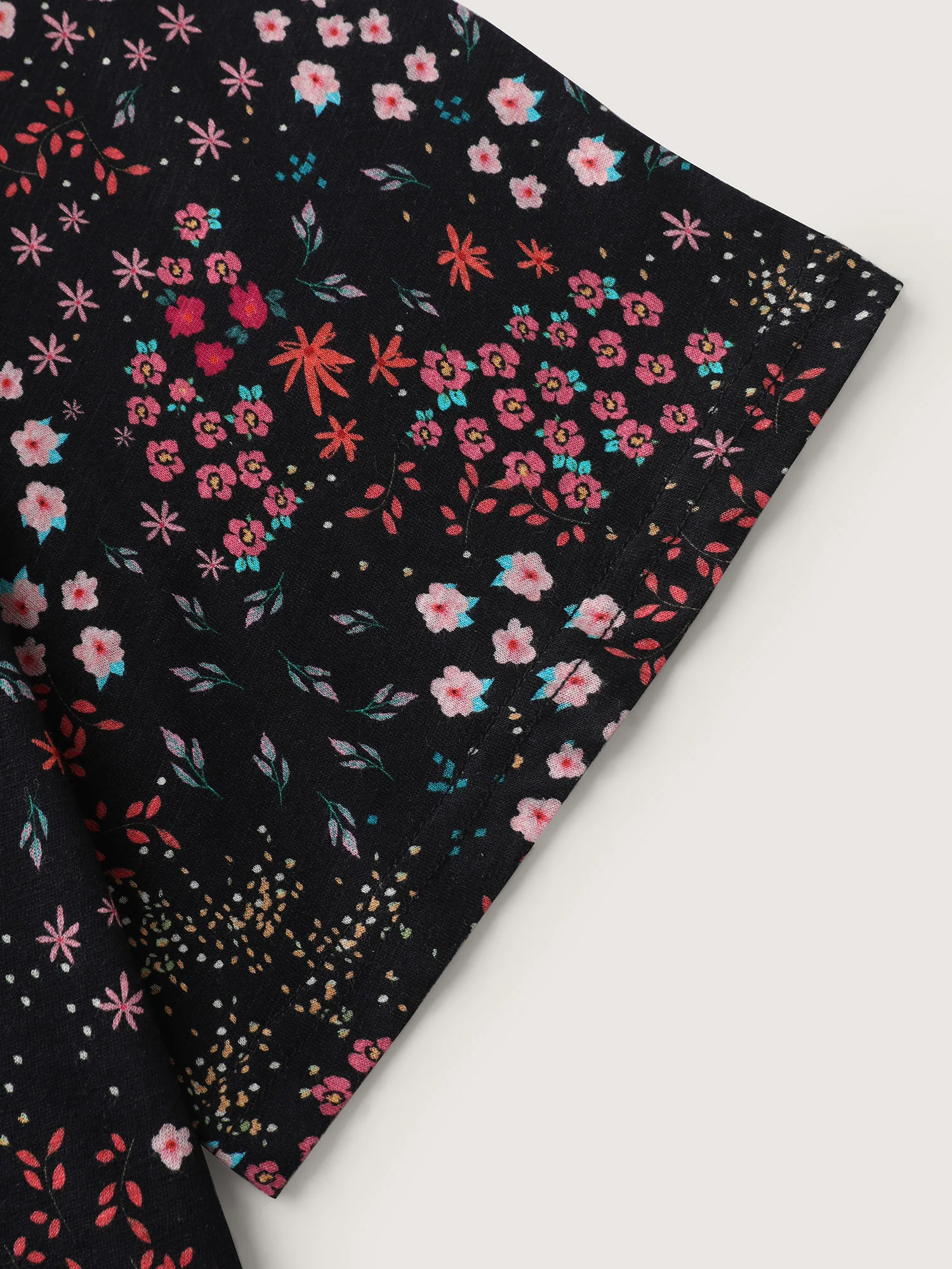 Pure Cotton Dense Floral Print T-Shirt - Image 5