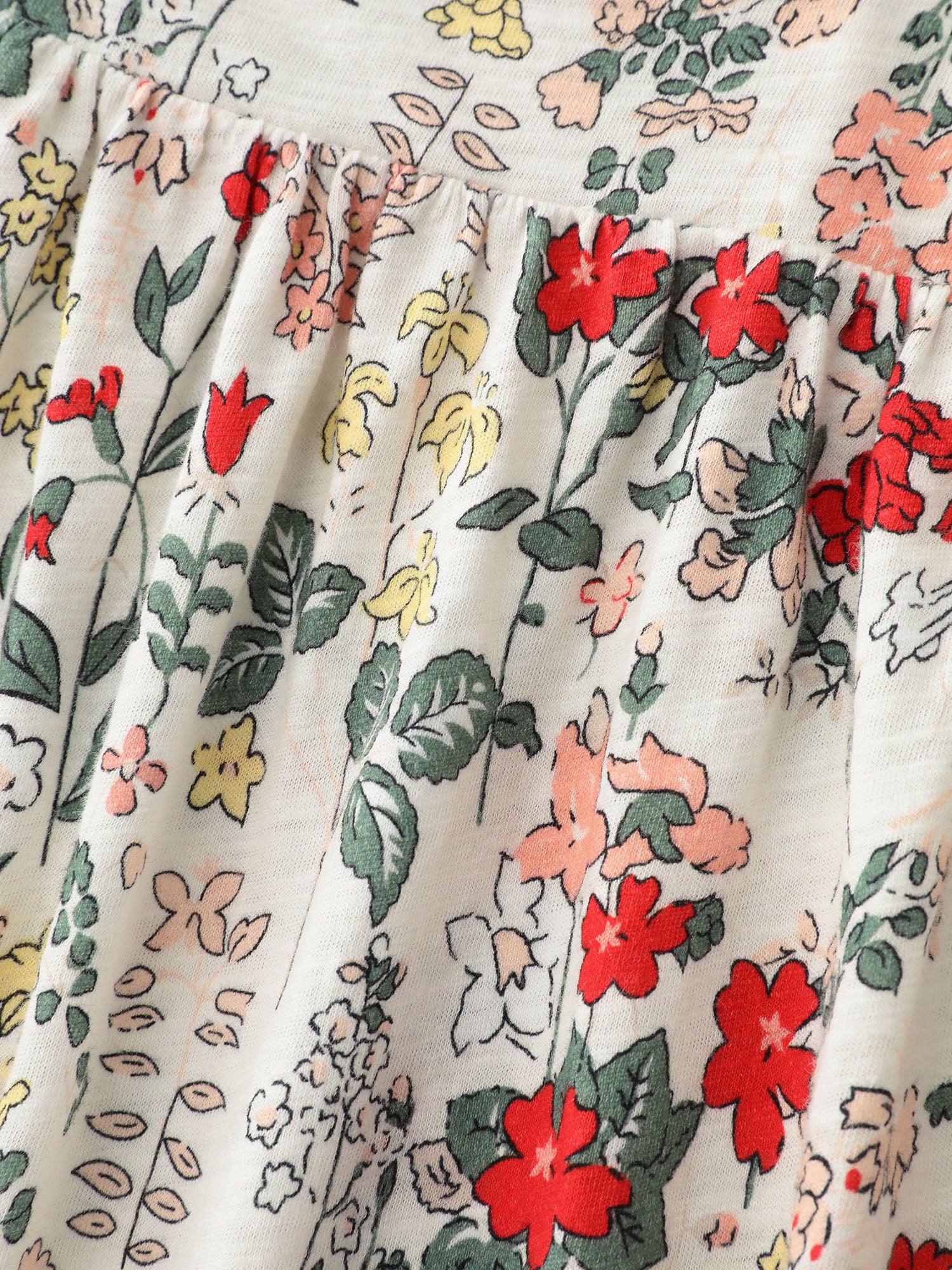 Pure Cotton Floral Print Square Neck Top - Image 6