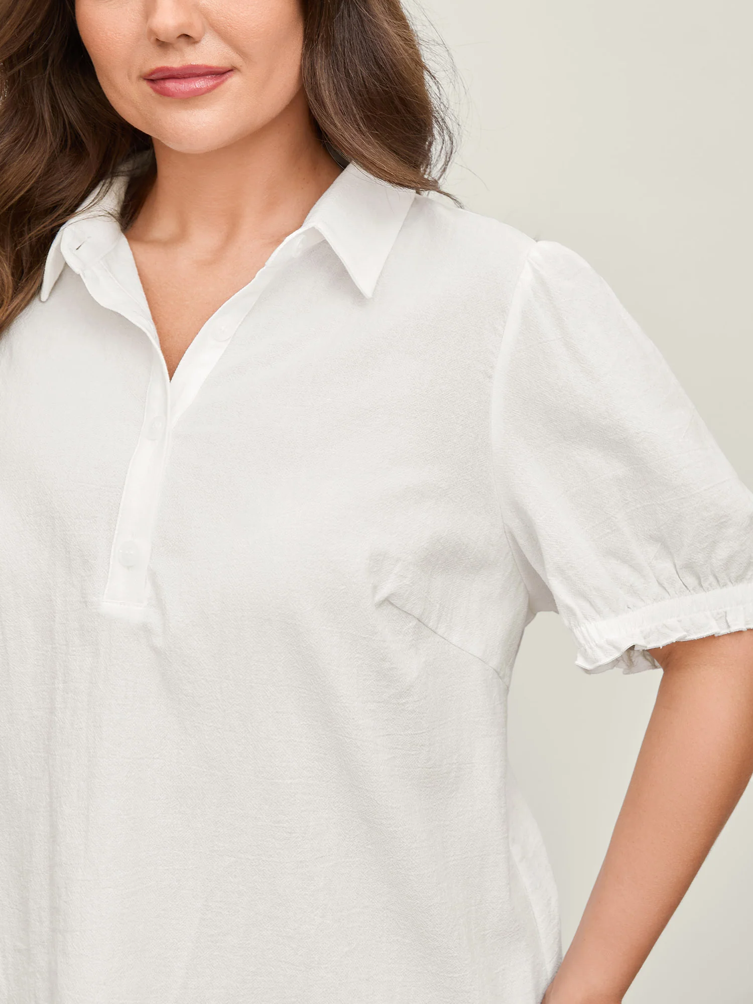 Pure Cotton Ruffled Puffy Sleeve Blouse - Image 11