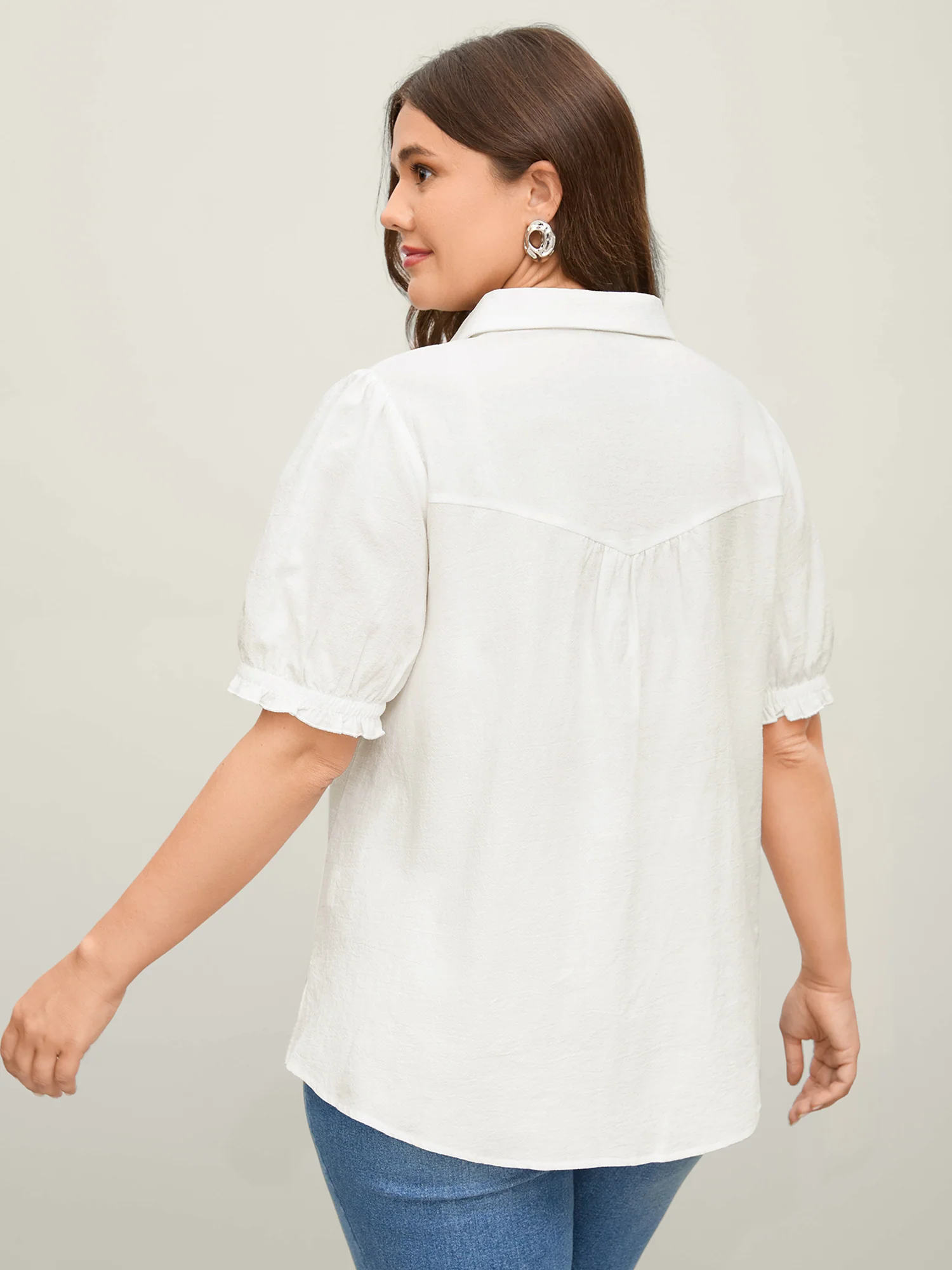 Pure Cotton Ruffled Puffy Sleeve Blouse - Image 13