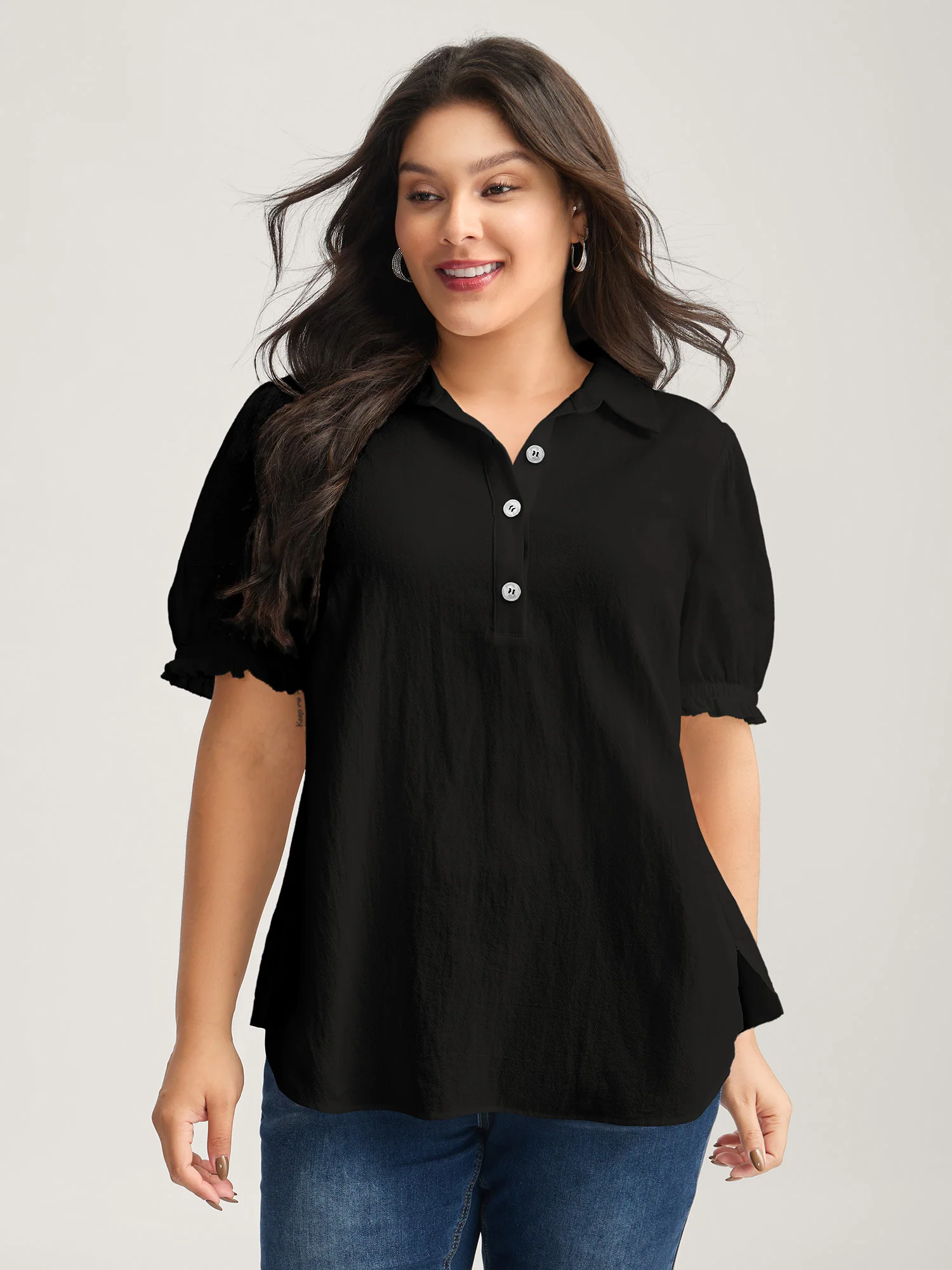 Pure Cotton Ruffled Puffy Sleeve Blouse - Image 18
