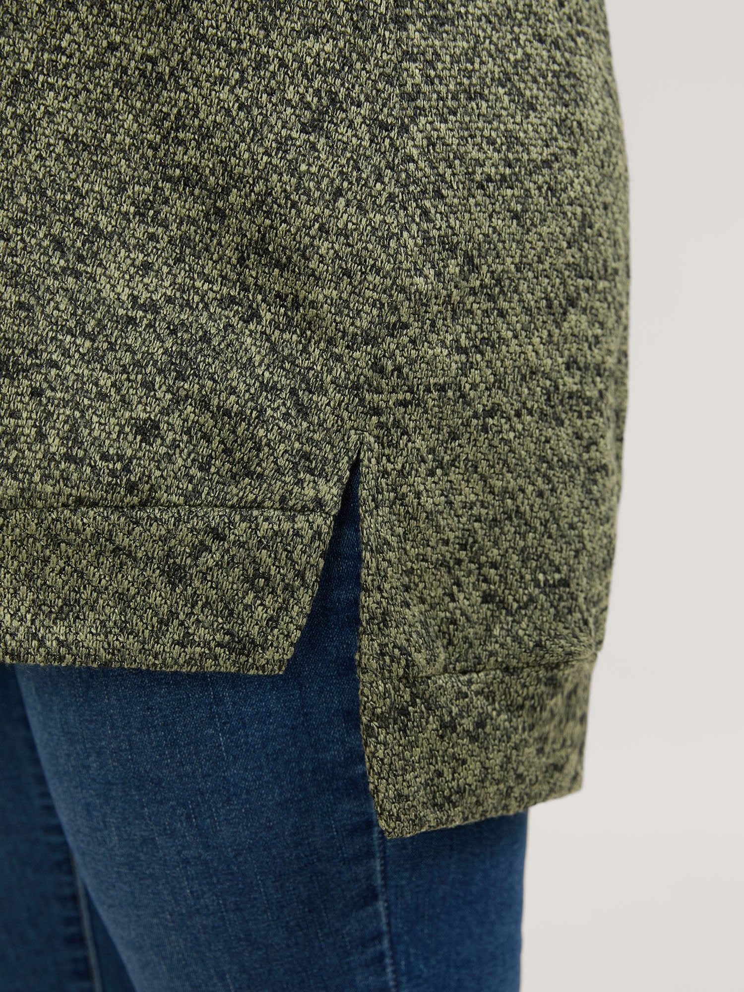 Relaxed Fit Split Hem Pullover - Image 3