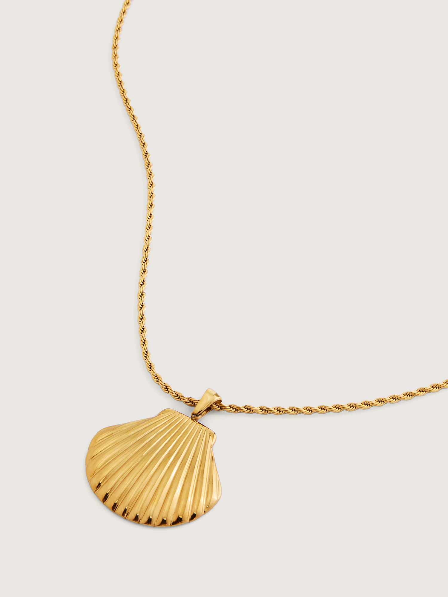 Seashell Element Gold-Tone Necklace - Image 4