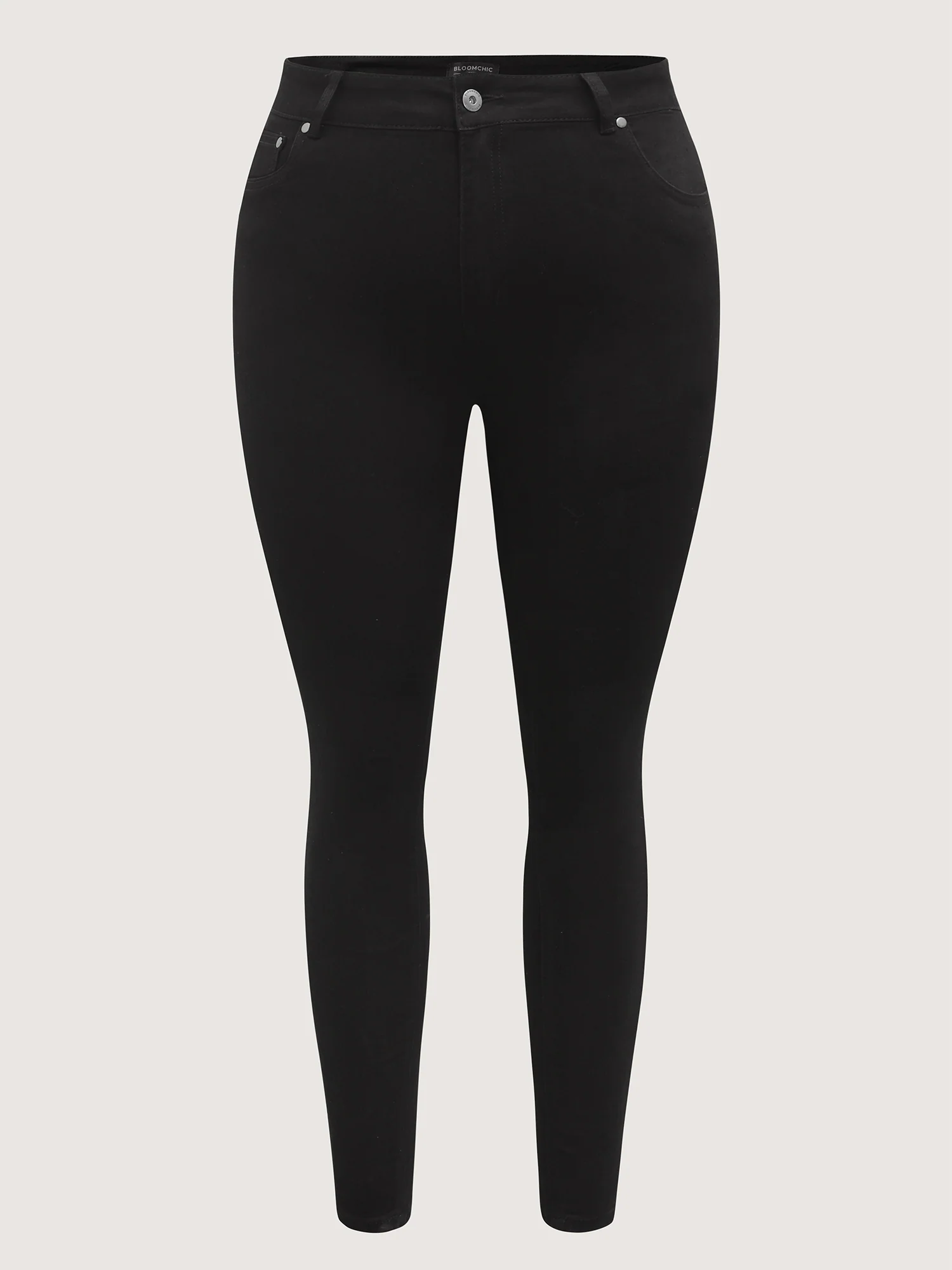 Skinny Very Stretchy High Rise Black Wash Sculpt Waist Jeans - Image 7