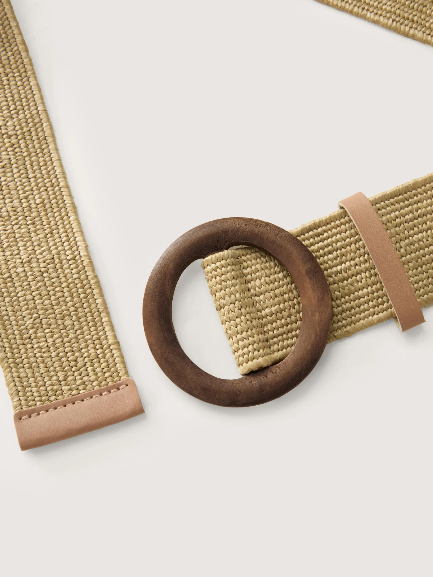 Stretchy Buckle Woven Wide Belt - Image 4