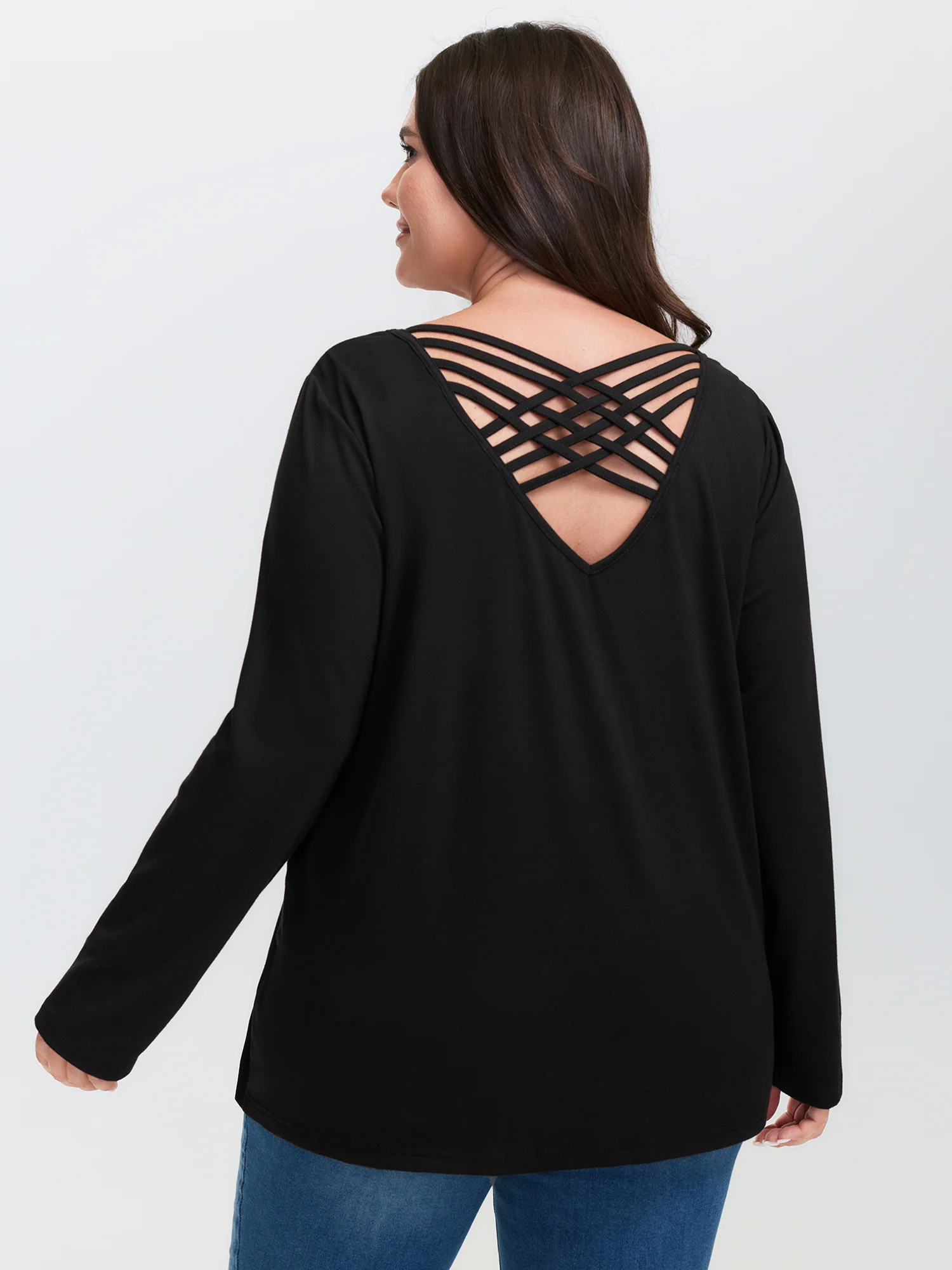 Supersoft Backless Cross-Tie T-Shirt - Image 4