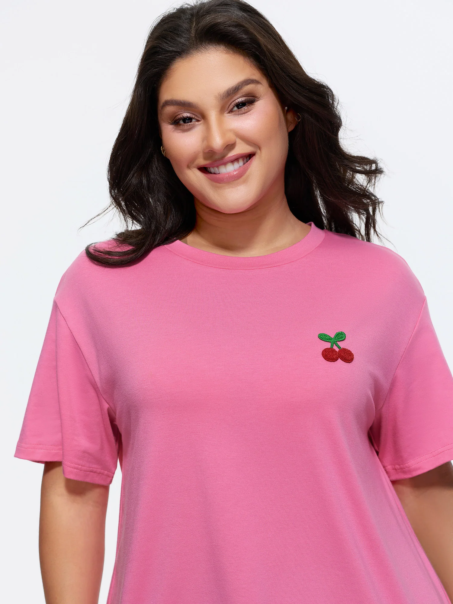 Supersoft Cherry Cute Relaxed-Fit T-Shirt - Image 2