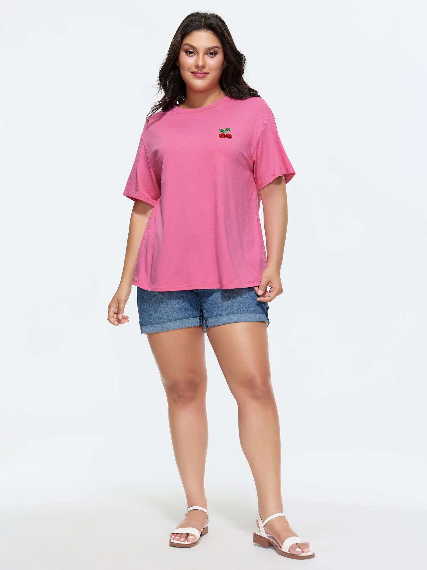 Supersoft Cherry Cute Relaxed-Fit T-Shirt - Image 3