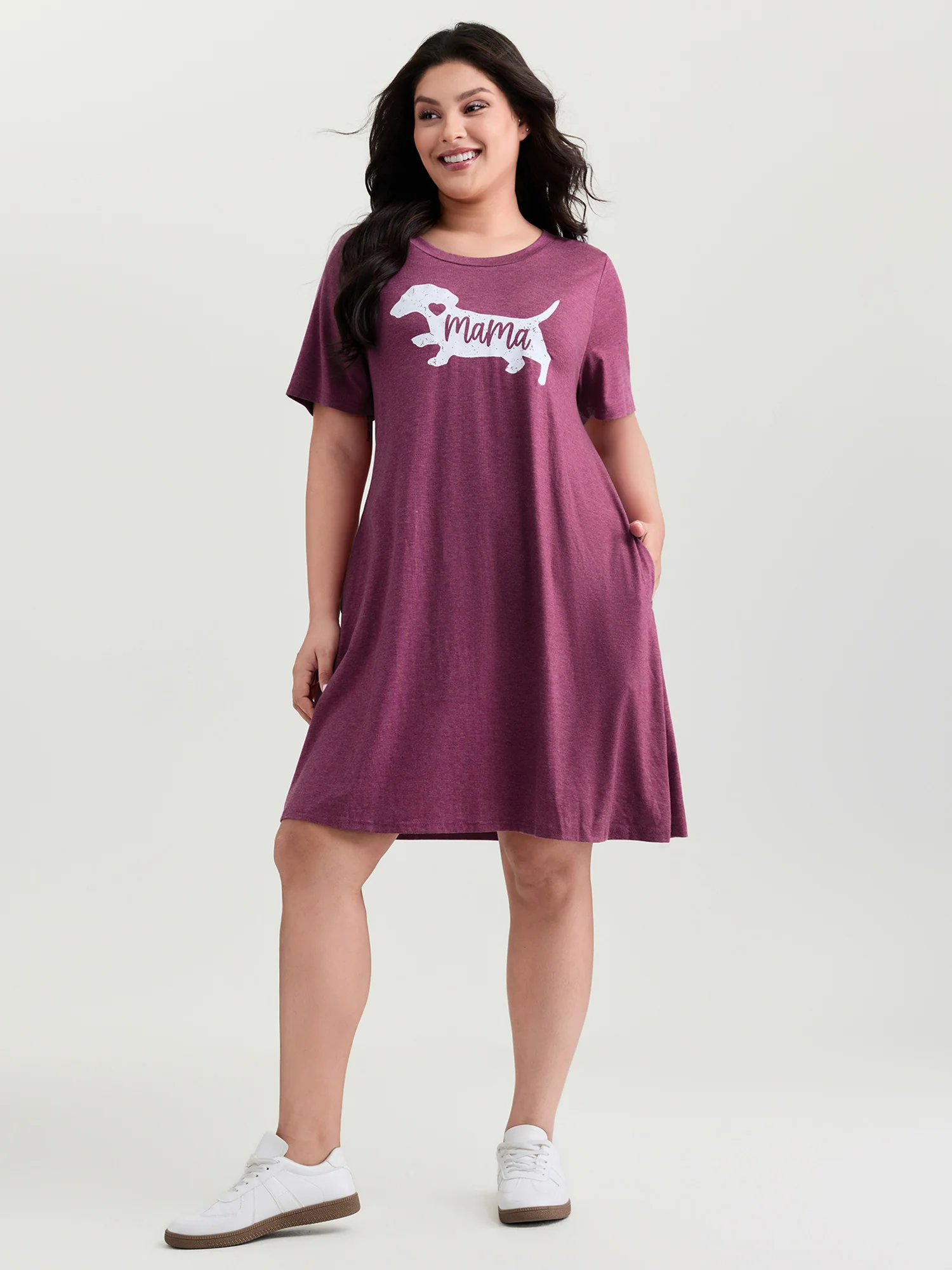 Supersoft Cute Puppy Print Relaxed-Fit Tee Nightgown - Image 4