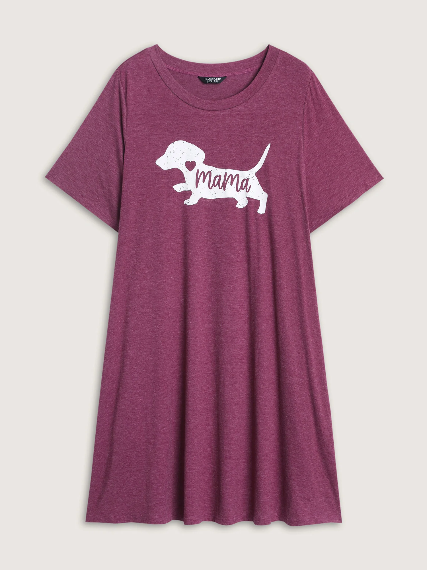 Supersoft Cute Puppy Print Relaxed-Fit Tee Nightgown - Image 7