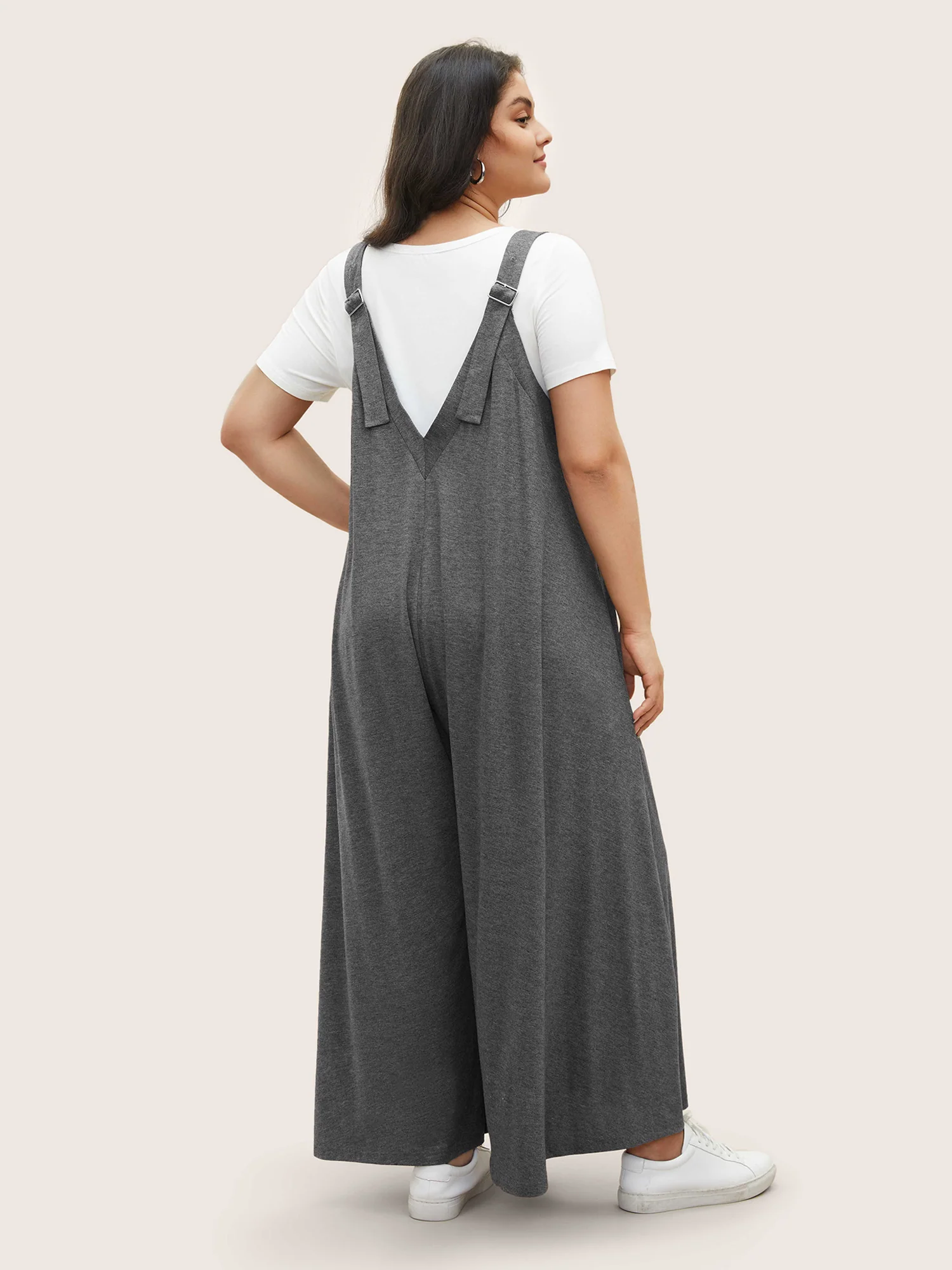 Supersoft Essentials Solid Pocket Adjustable Straps Jumpsuit - Image 3