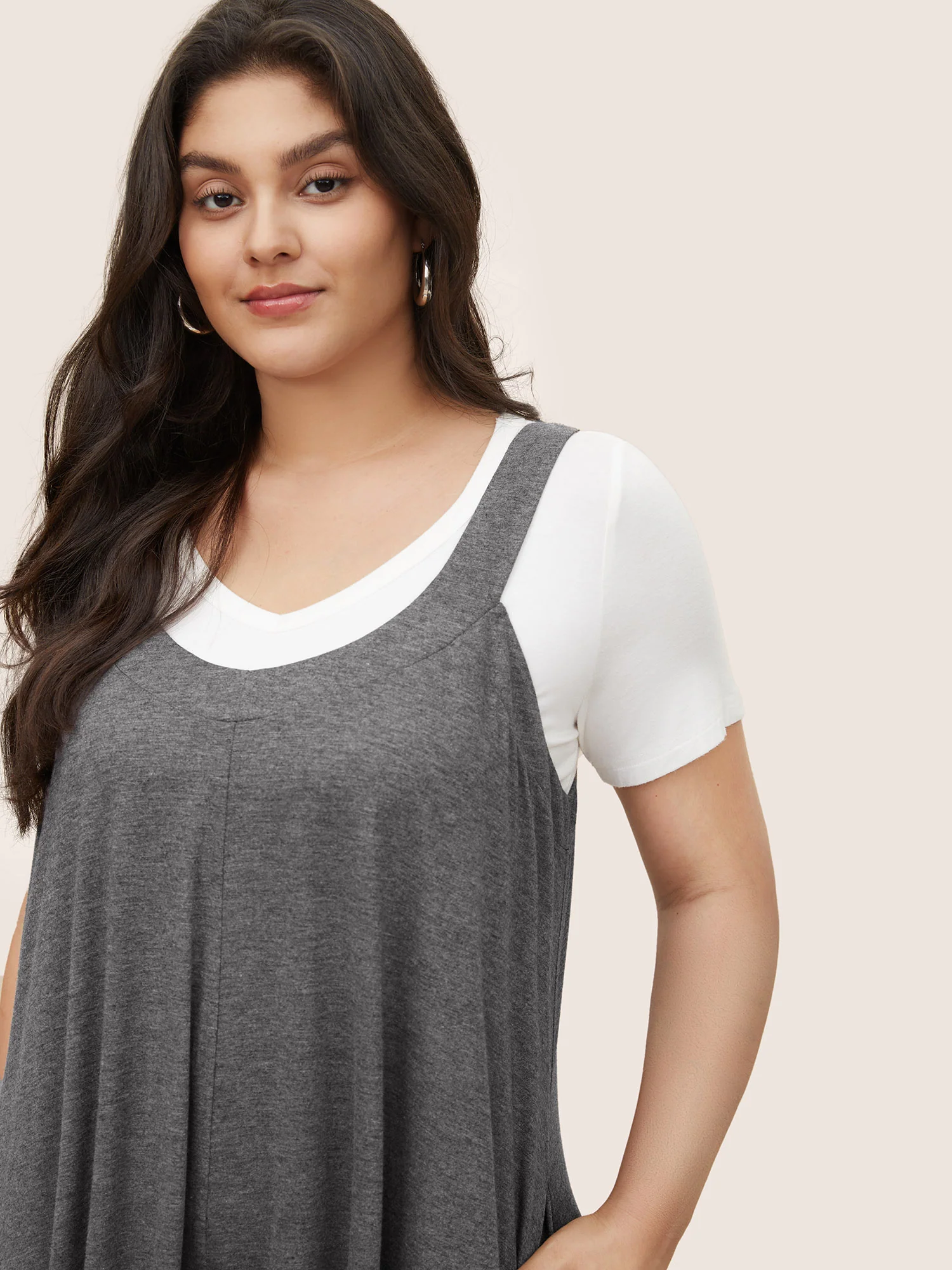 Supersoft Essentials Solid Pocket Adjustable Straps Jumpsuit - Image 4