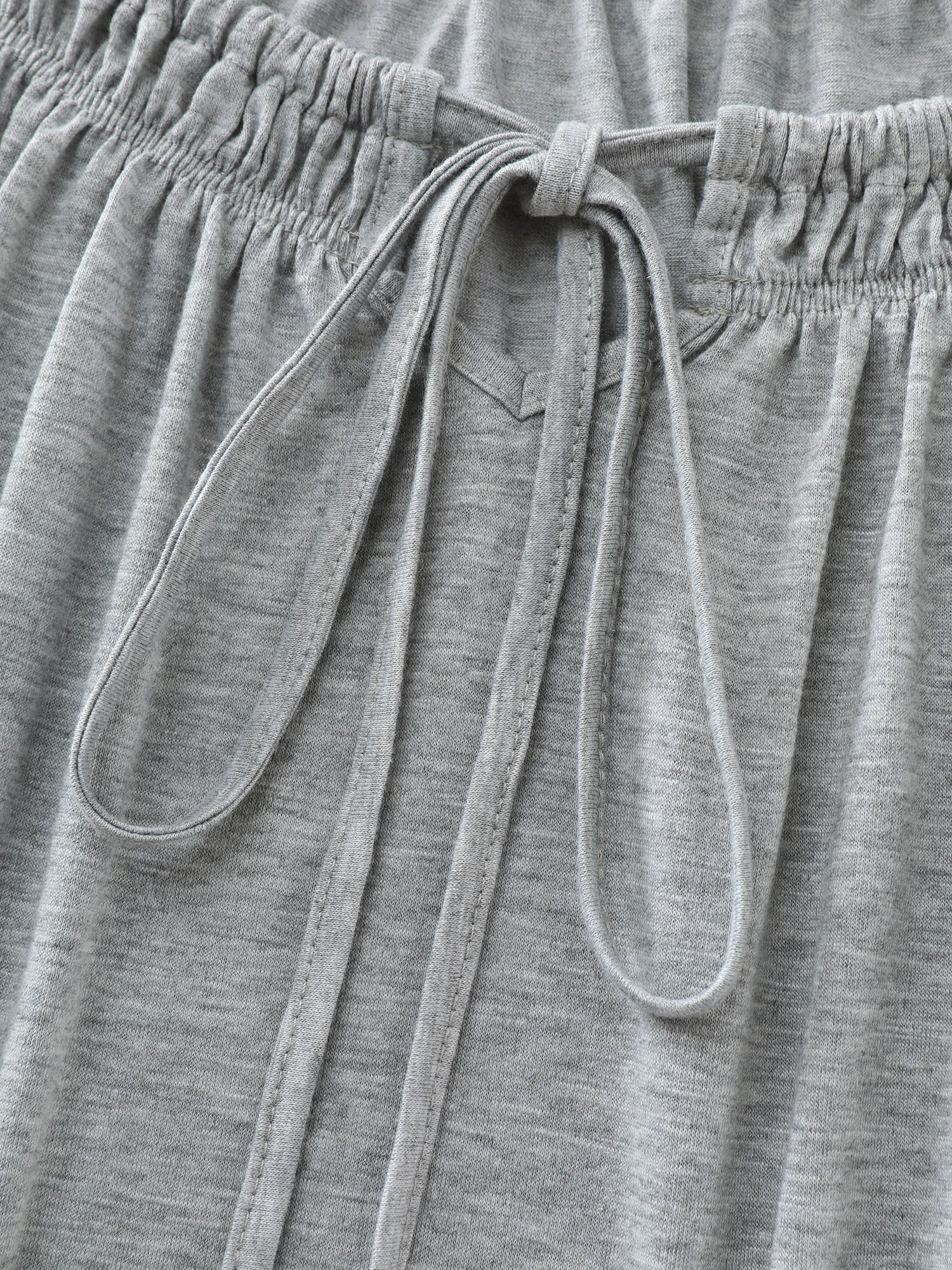 Supersoft Shirred Drawstring Neckline Flowy Top - Image 5